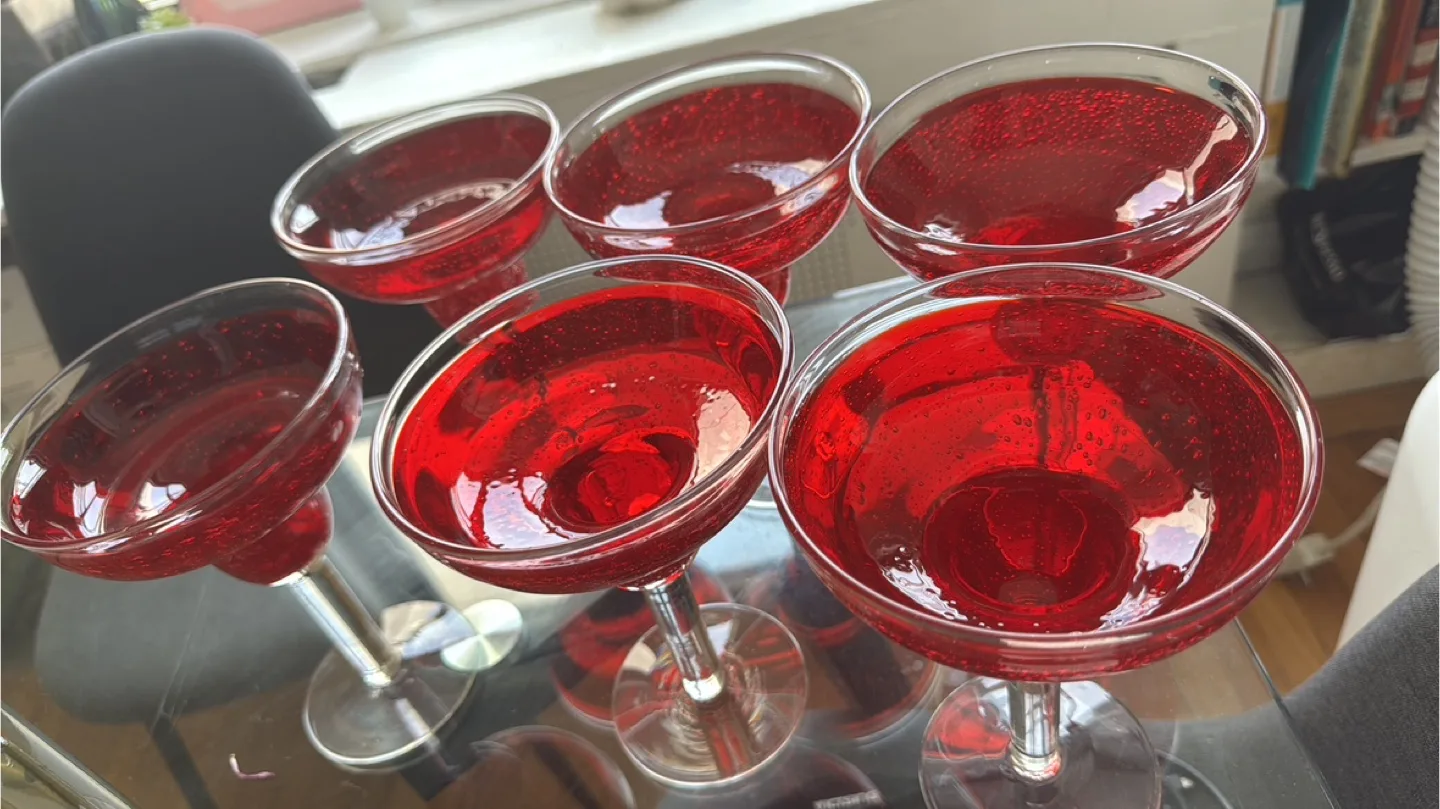 Set of 6 Red Margarita Glasses image indicator(2)