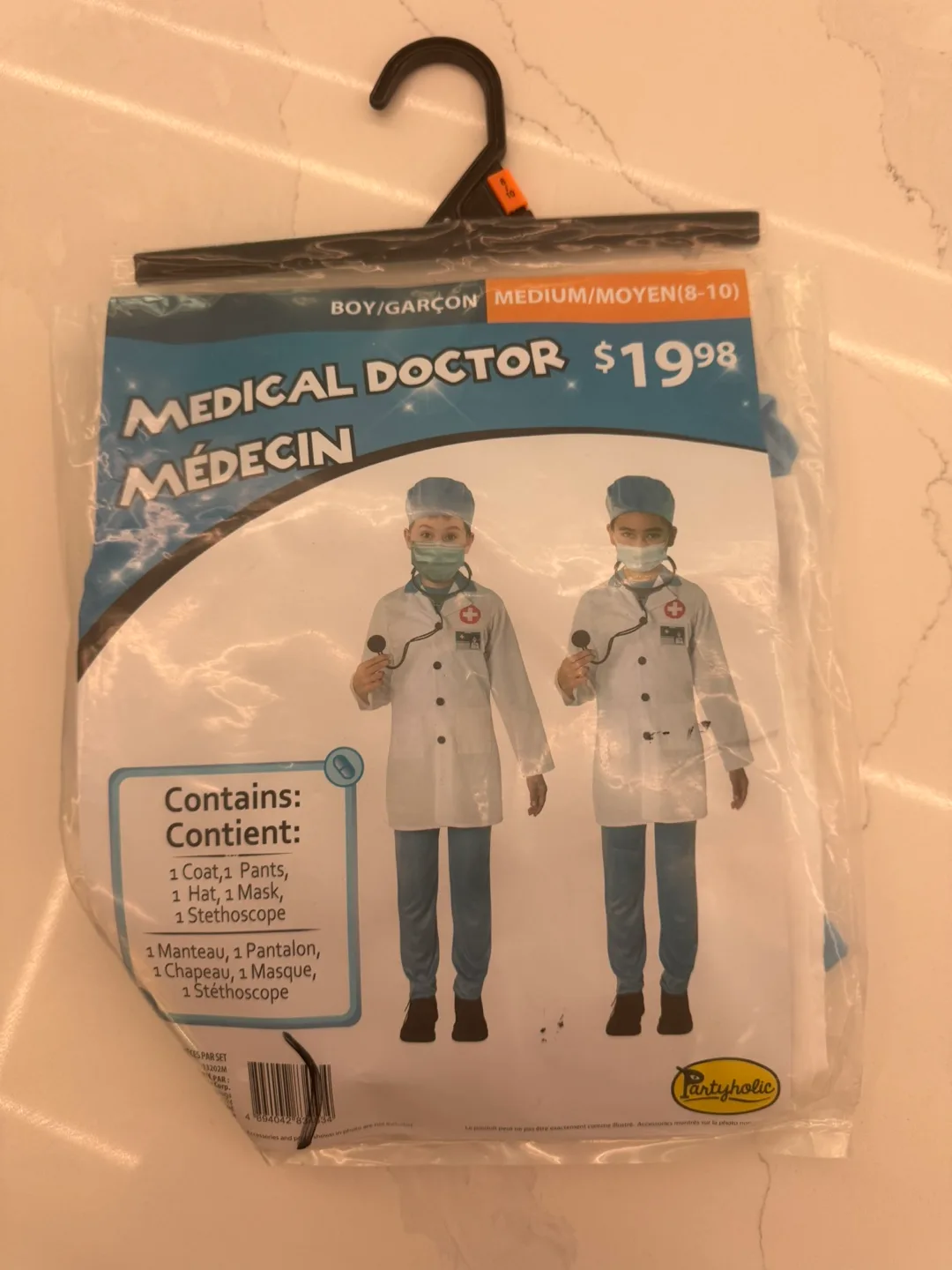 HALLOWEEN COSTUME- KIDS DOCTOR COSTUME MED thumbnail
