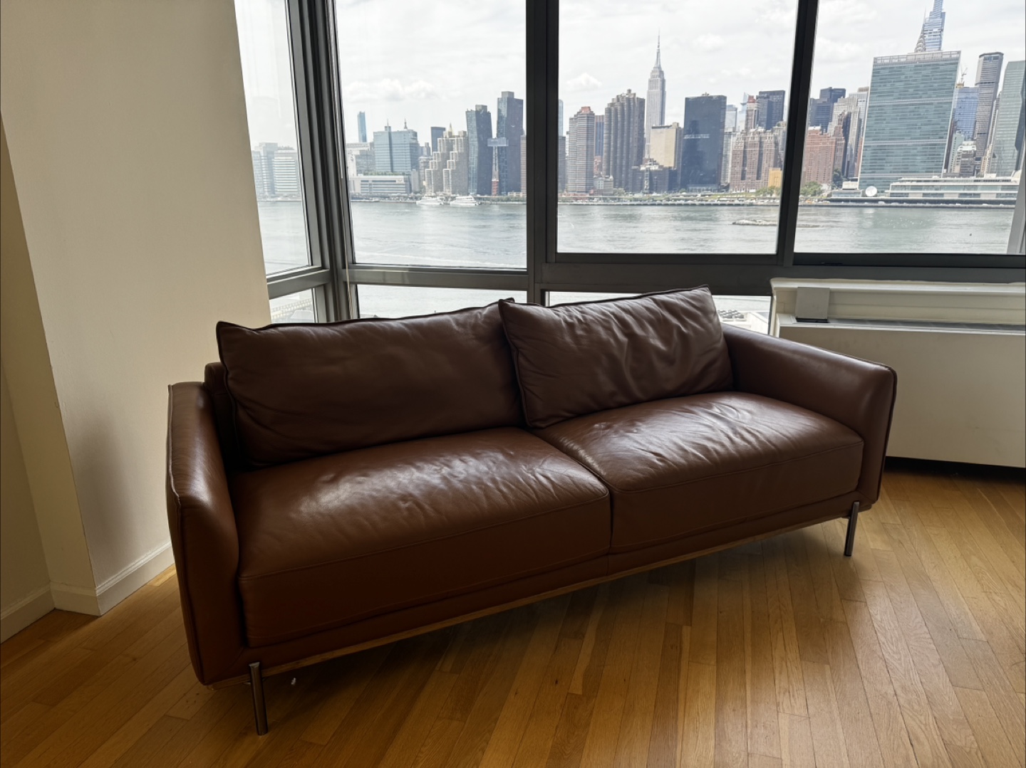 Brown Leather Sofa