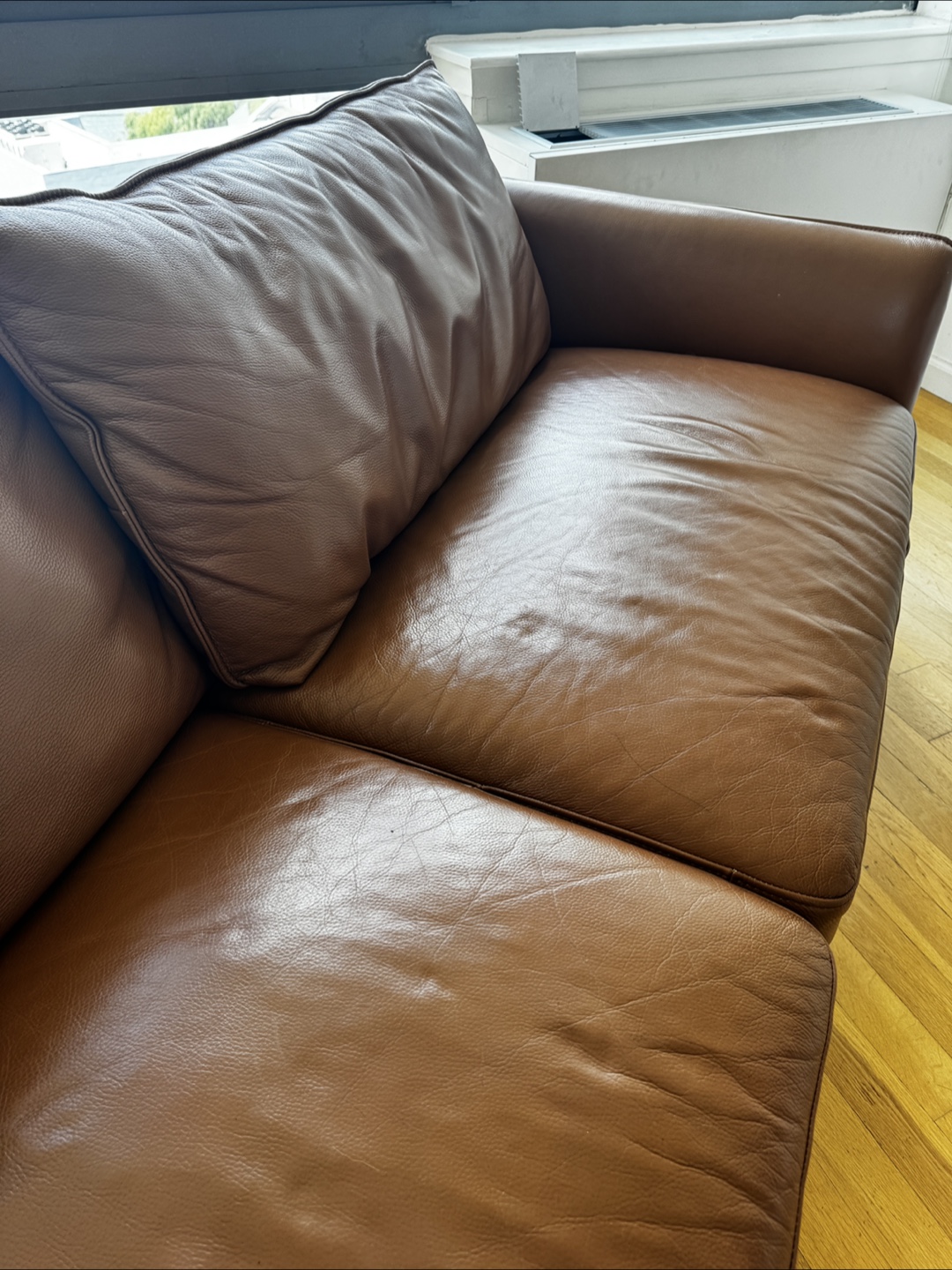 Brown Leather Sofa - photo 2