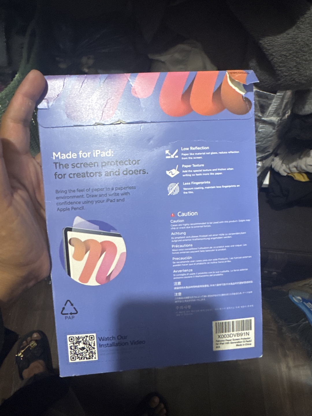 Fabunor iPad 10.9" Screen Protector - Like New! - photo 2