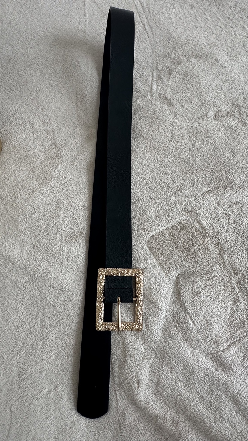 Black Belt with Gold Buckle