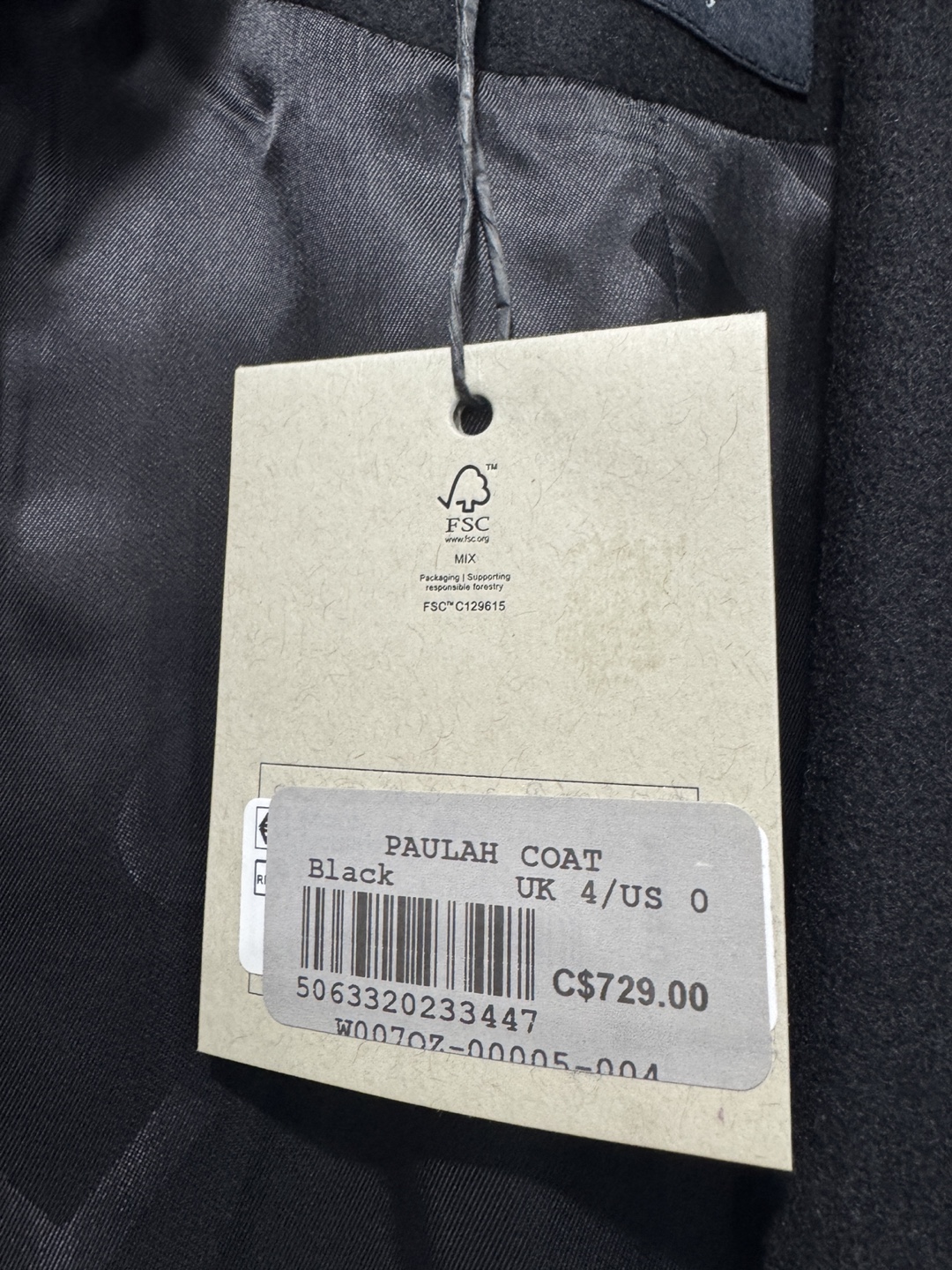 ALL SAINTS WOMENS COAT- NWT - photo 2