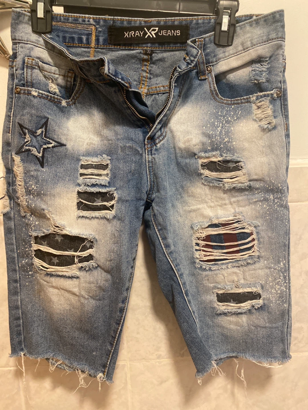 XRAY Jeans Distressed Denim Shorts