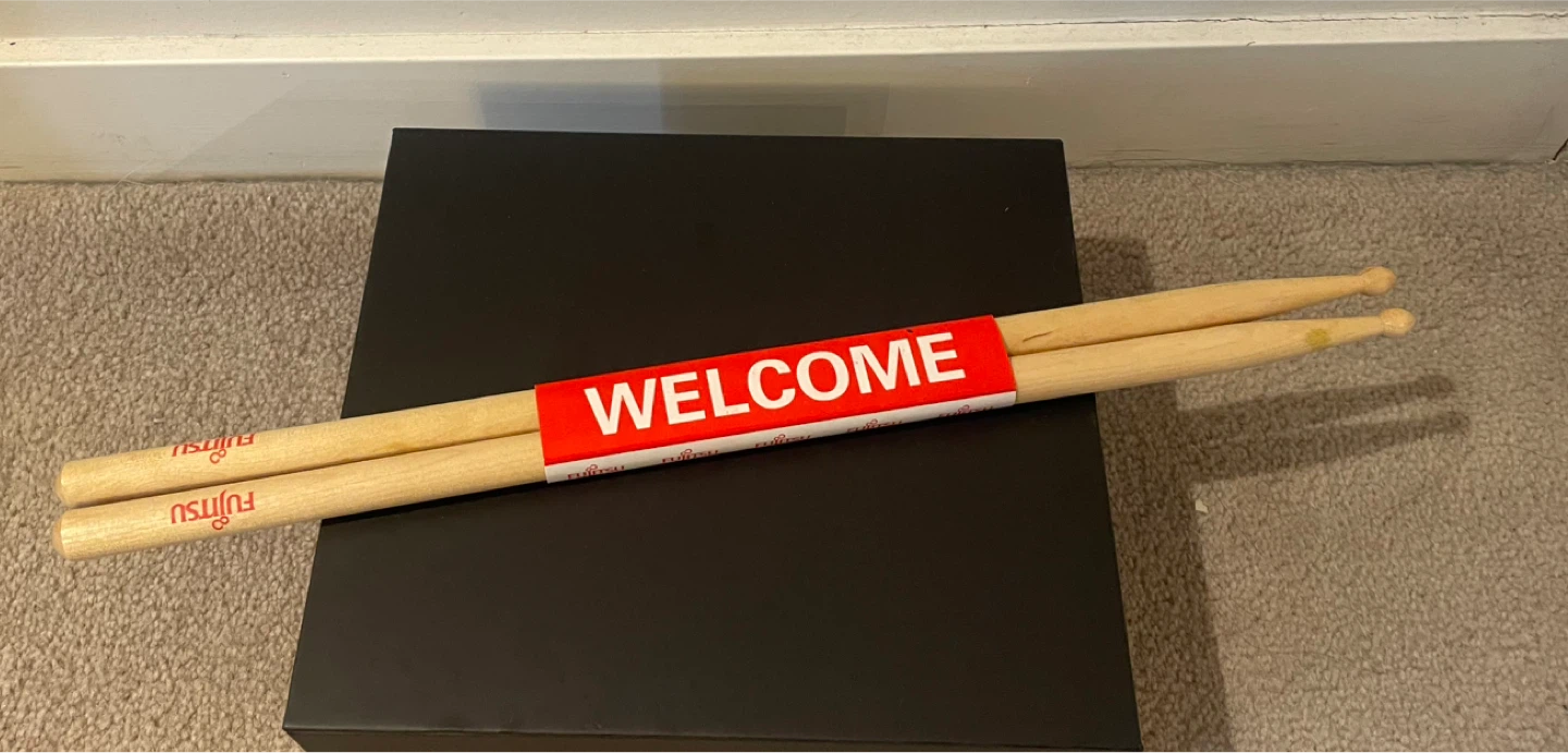 Fujitsu Welcome Drumsticks