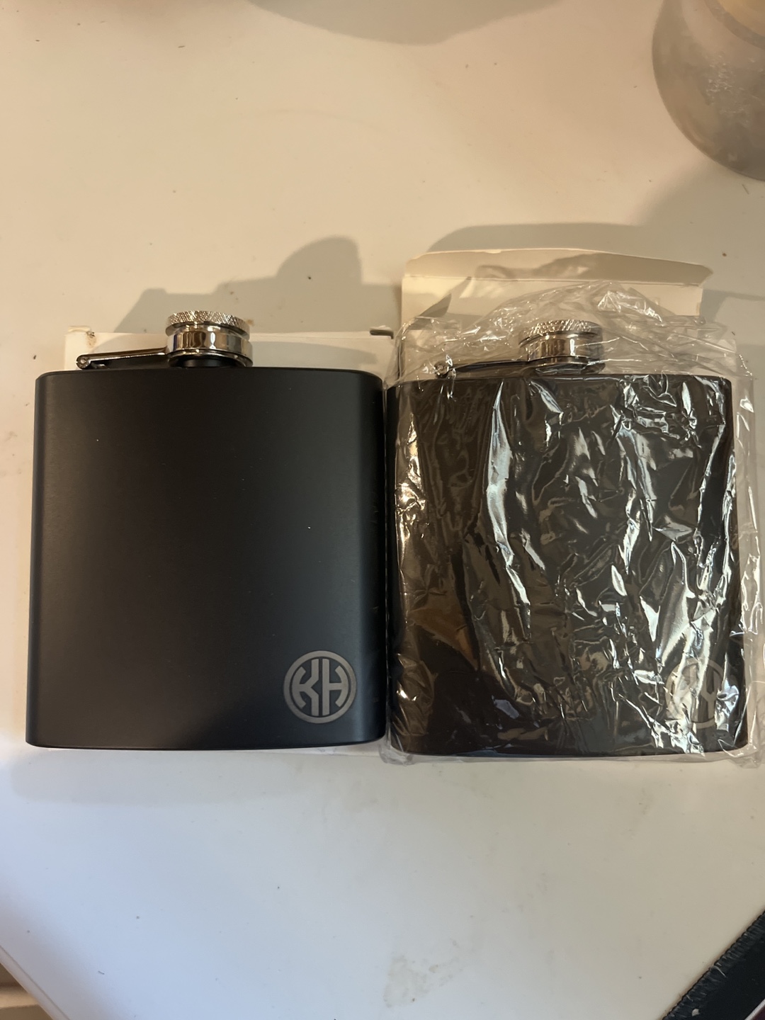 New Black Flask with Initials