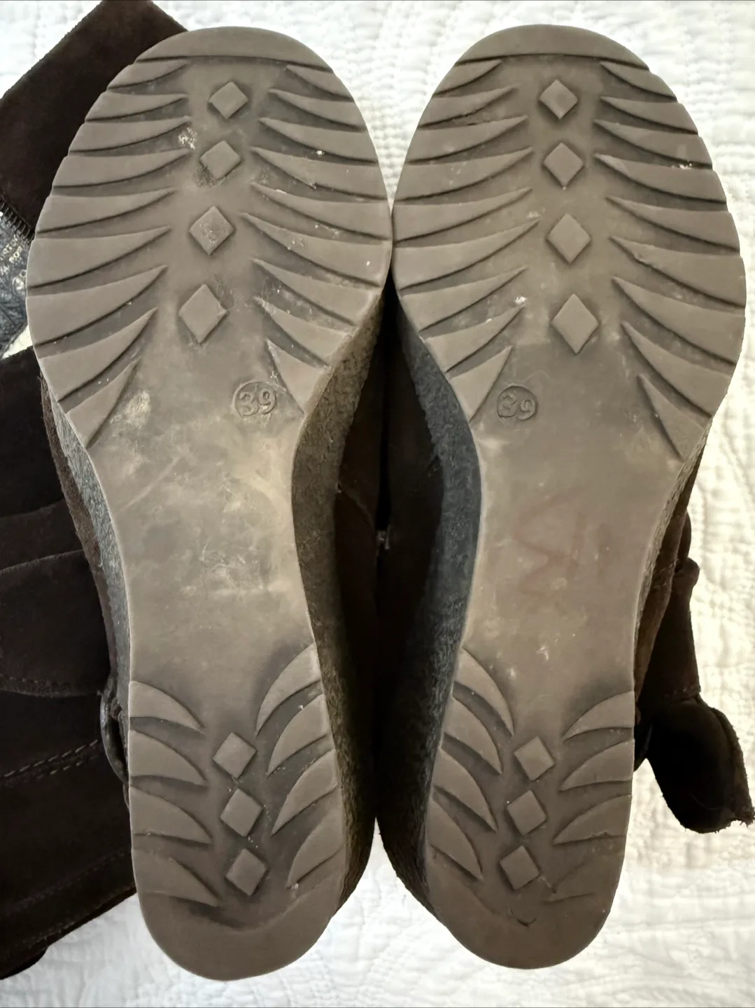 Brown Suede Wedge Knee High Boots image indicator(7)