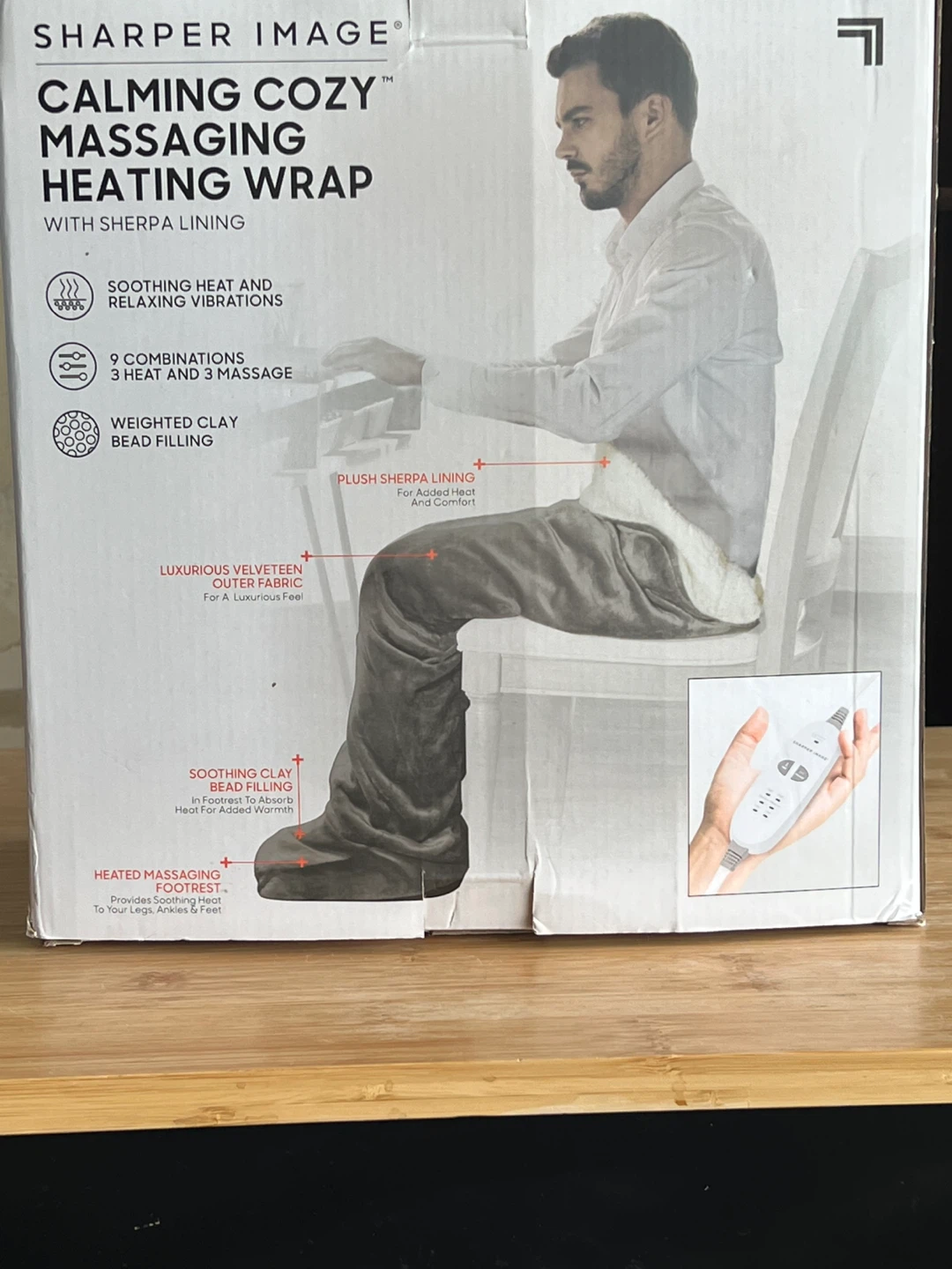 Sharper Image Calming Cozy Massaging Heating Wrap - photo 2