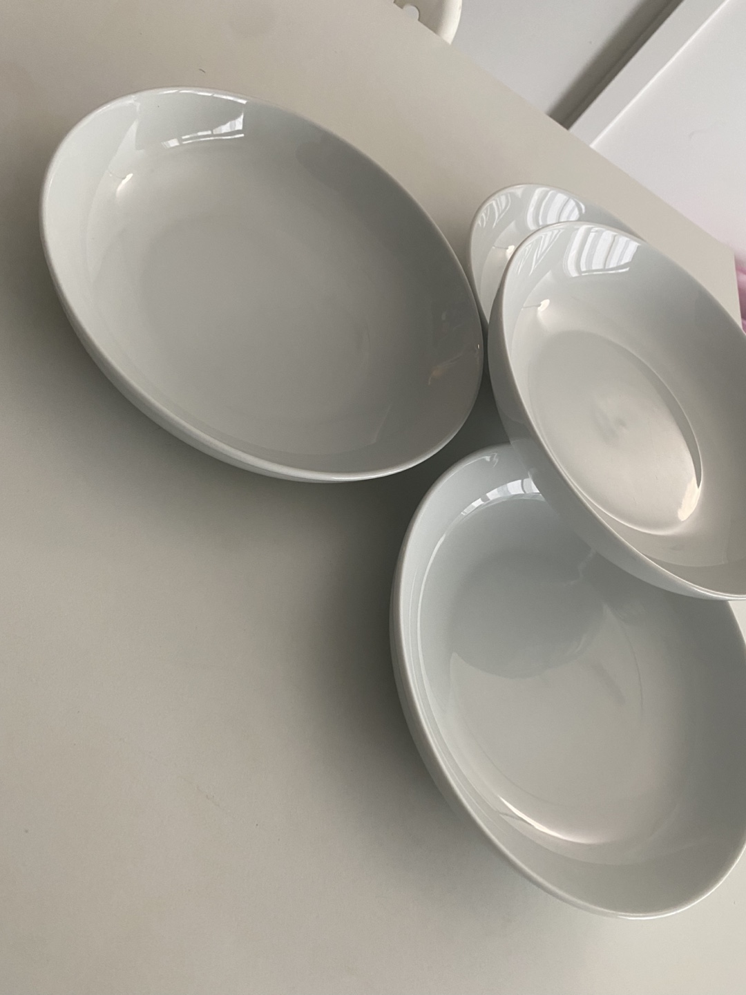 Set of 4 White Dinner Plates - photo 2