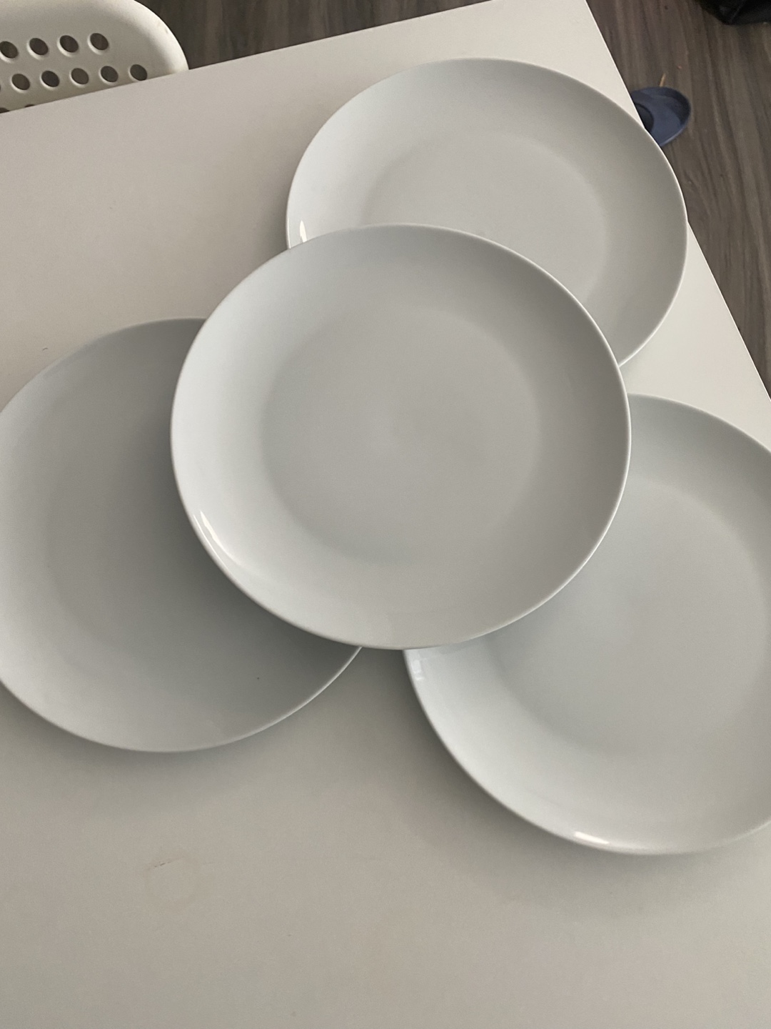 Set of 4 White Dinner Plates - photo 4