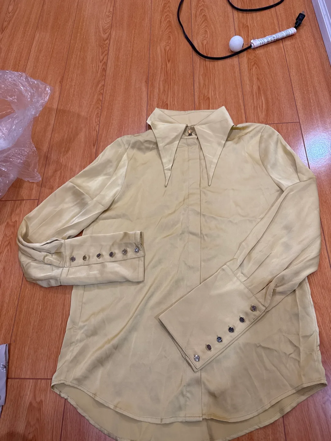 Vintage Yellow Button-Down Shirt thumbnail