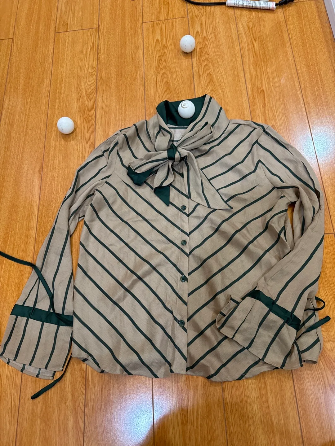 Striped Blouse with Bow Detail thumbnail