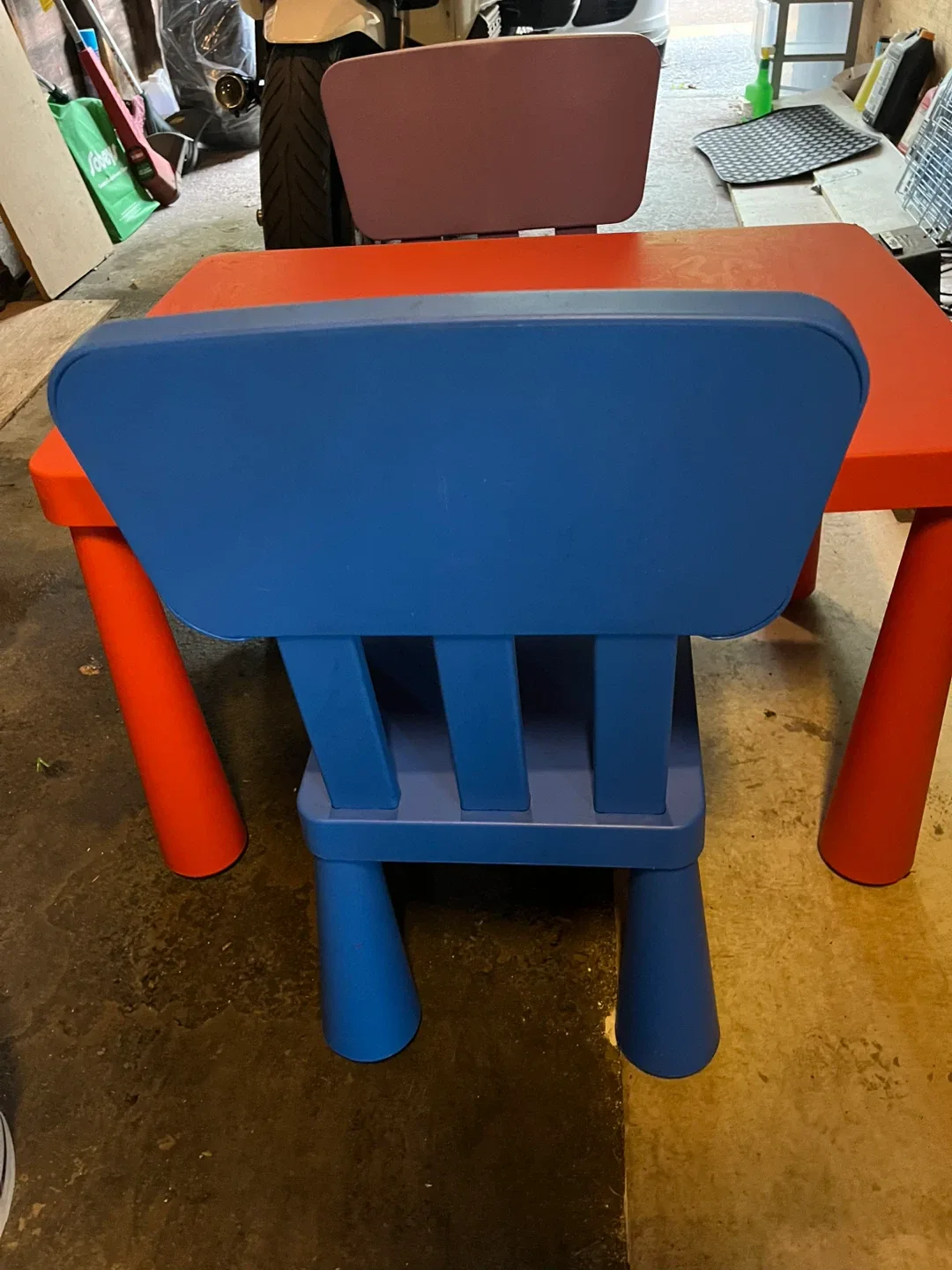 Ikea Kids Table & 2 Chairs - Mammut Model thumbnail