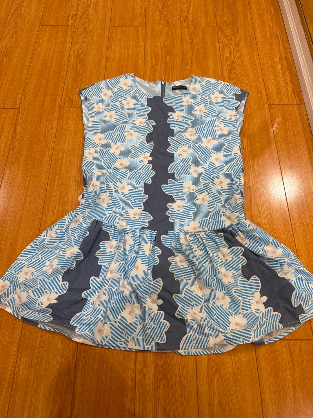 Earth Music&Ecology Dress - Blue/White Floral thumbnail