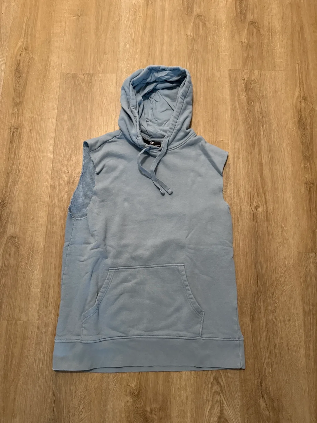 H&M Blue Sleeveless Hoodie thumbnail