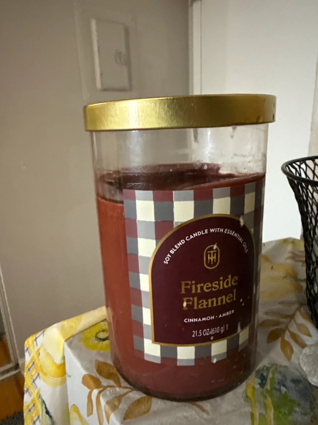 HomeWorx Fireside Flannel Candle thumbnail