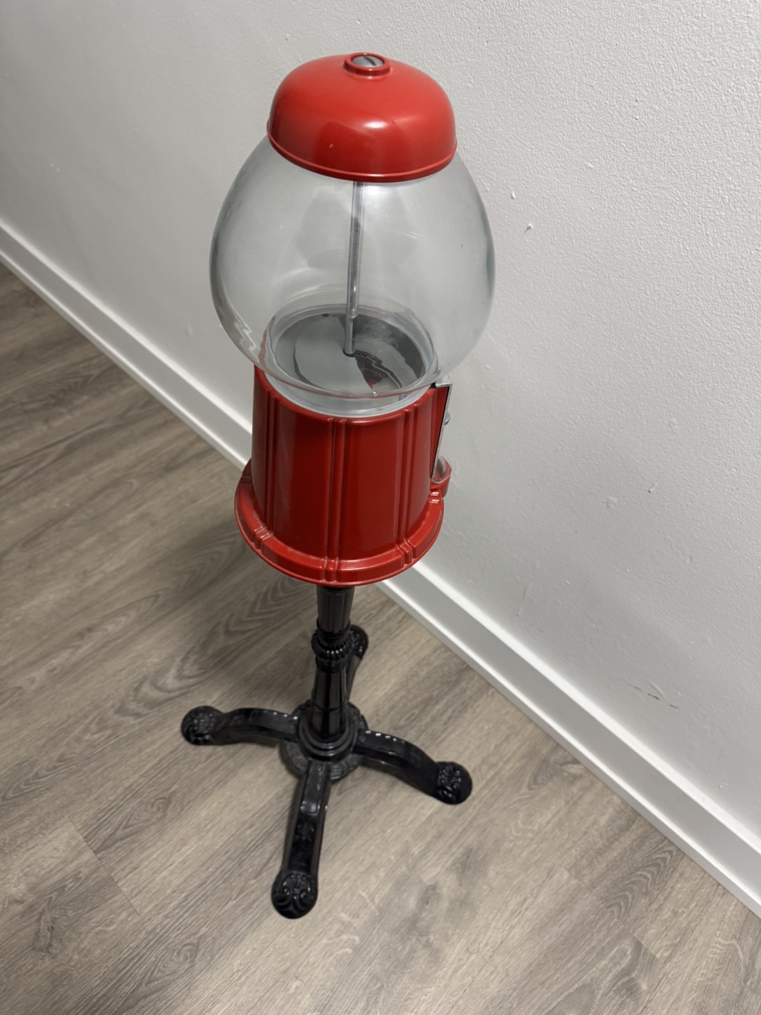 Vintage Red Gumball Machine with Stand