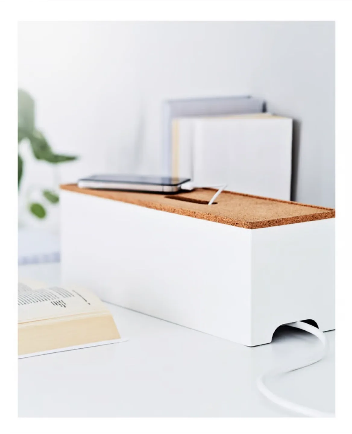 Cable Management Box with Cork Lid thumbnail
