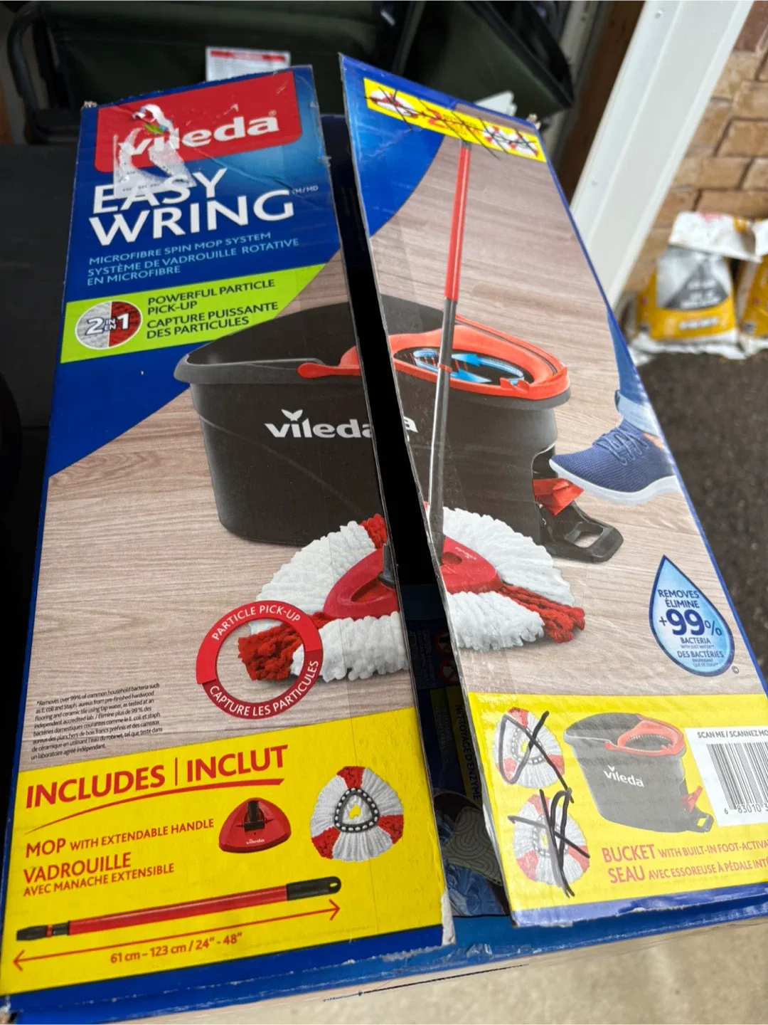 Vileda Easy Wring Microfiber Spin Mop & Bucket Set – Brand New image indicator(2)