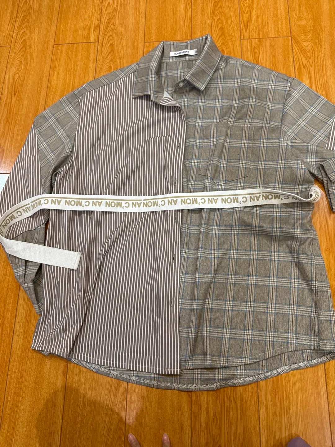 Bugasstore Patchwork Button-Up Shirt - Size M thumbnail