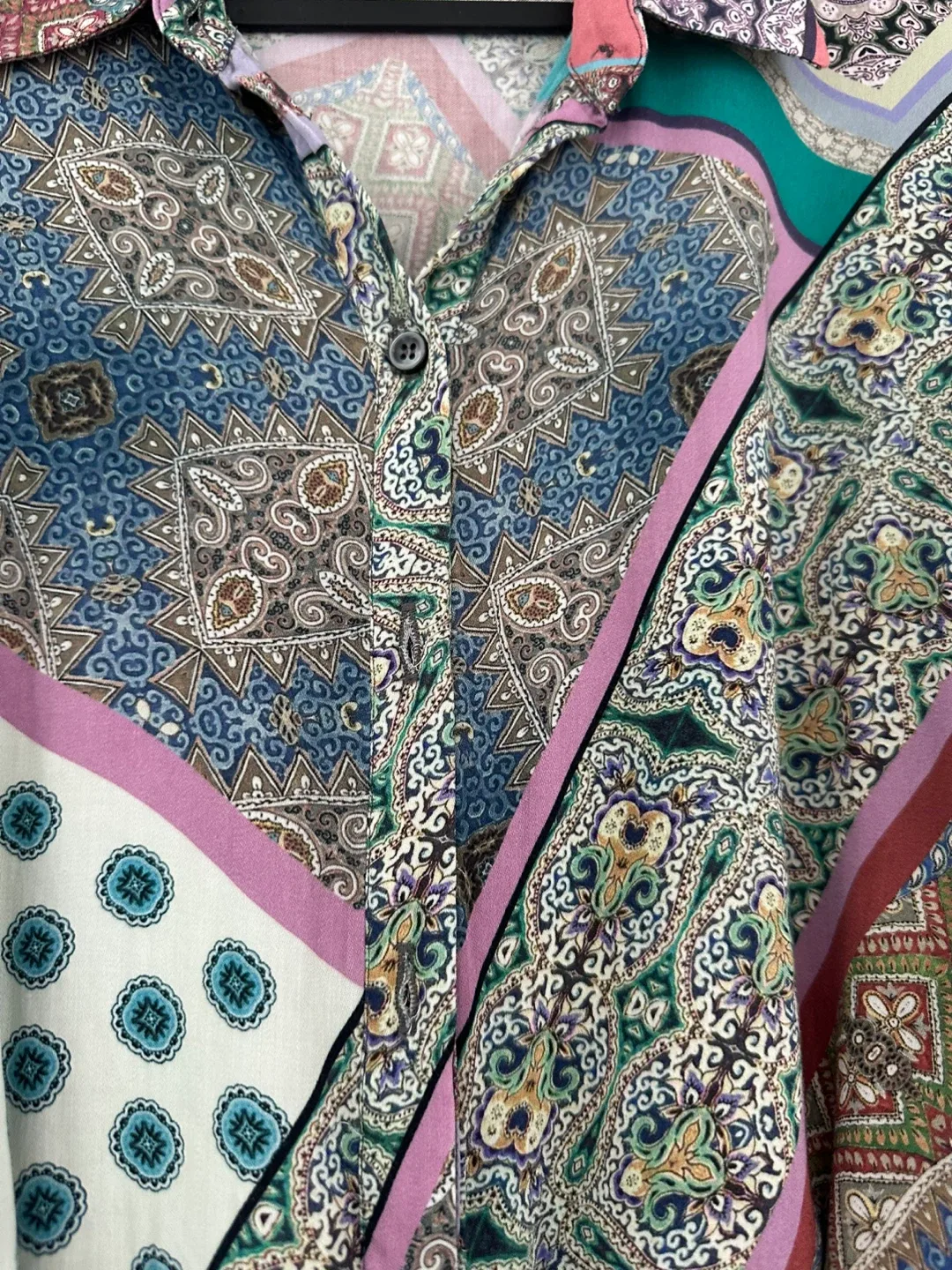 Patterned Long Sleeve Dress image indicator(2)