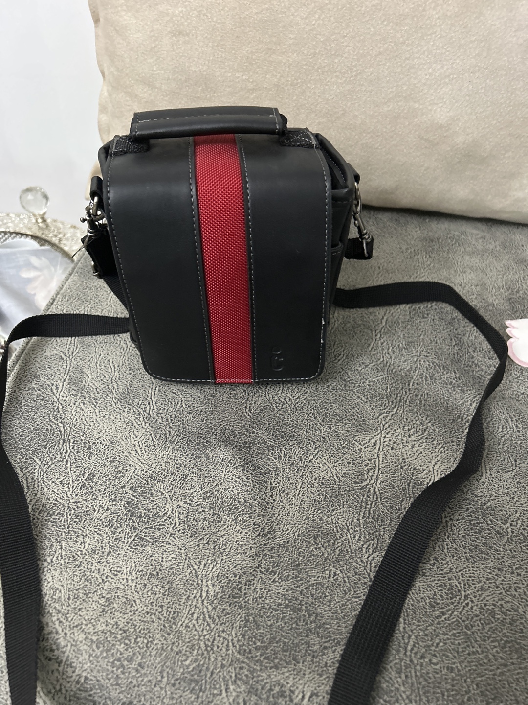 Black Leather Crossbody Bag