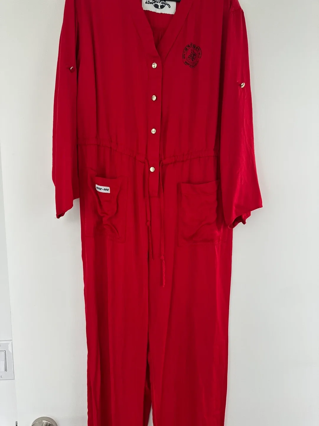 NAF NAF Red Jumpsuit - Size 36 thumbnail