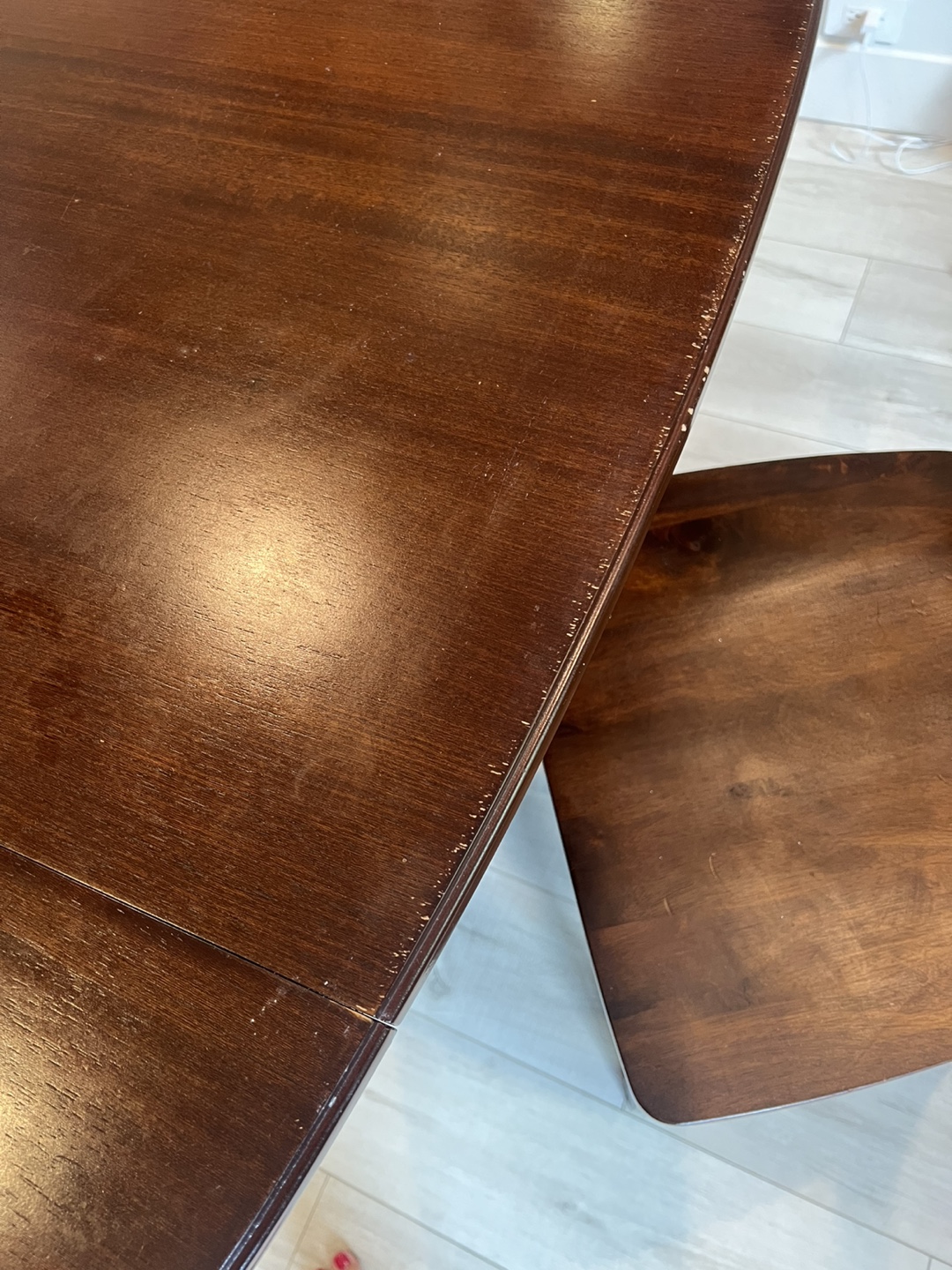 Dark Wood Dining Table with Two Chairs - photo 5