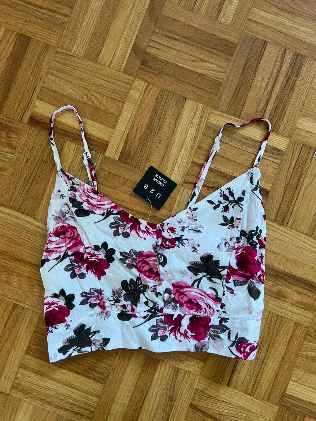 Urban Basics Floral Crop Top - Size S thumbnail