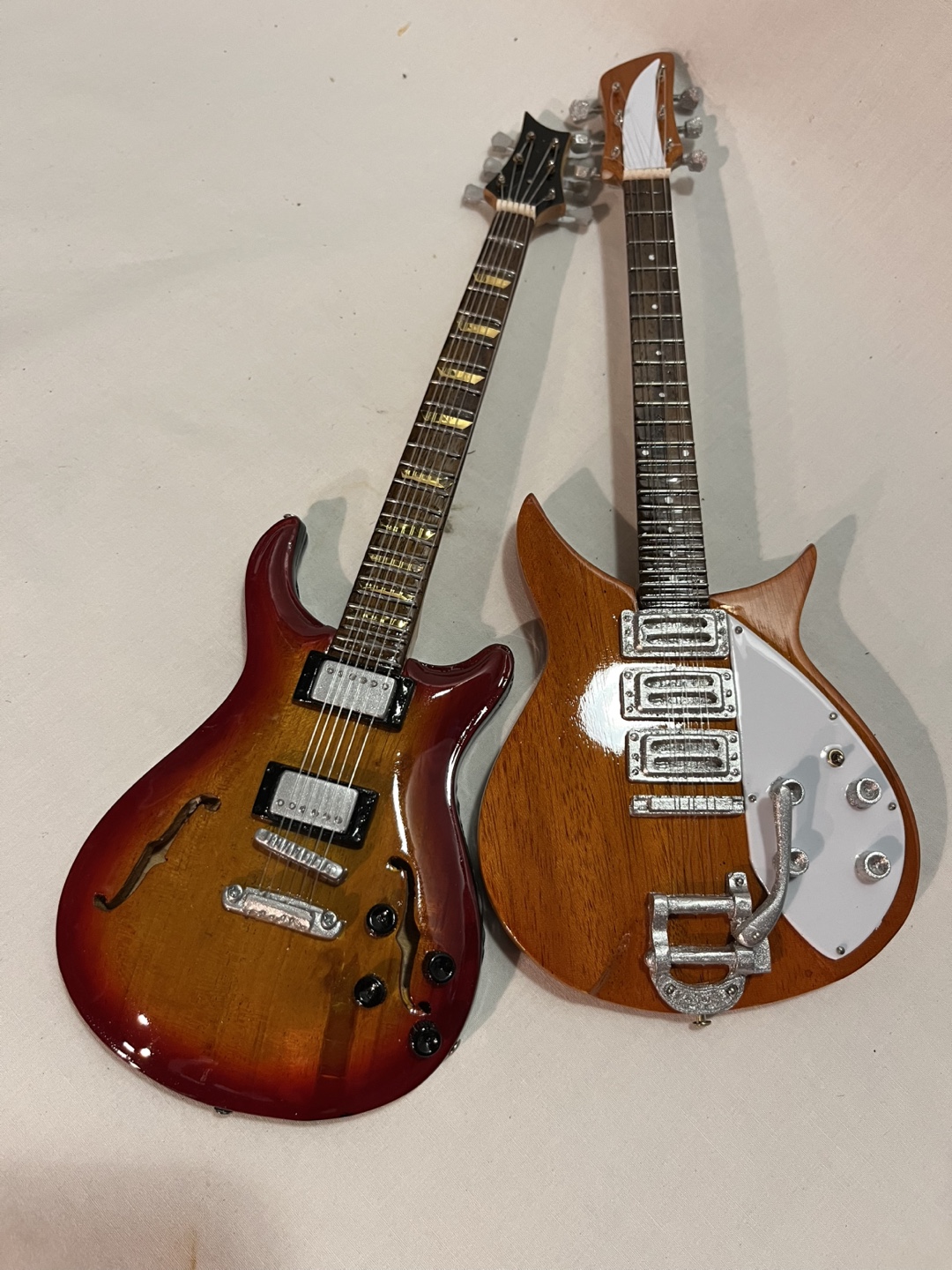 Miniature Electric Guitars (Set of 2)