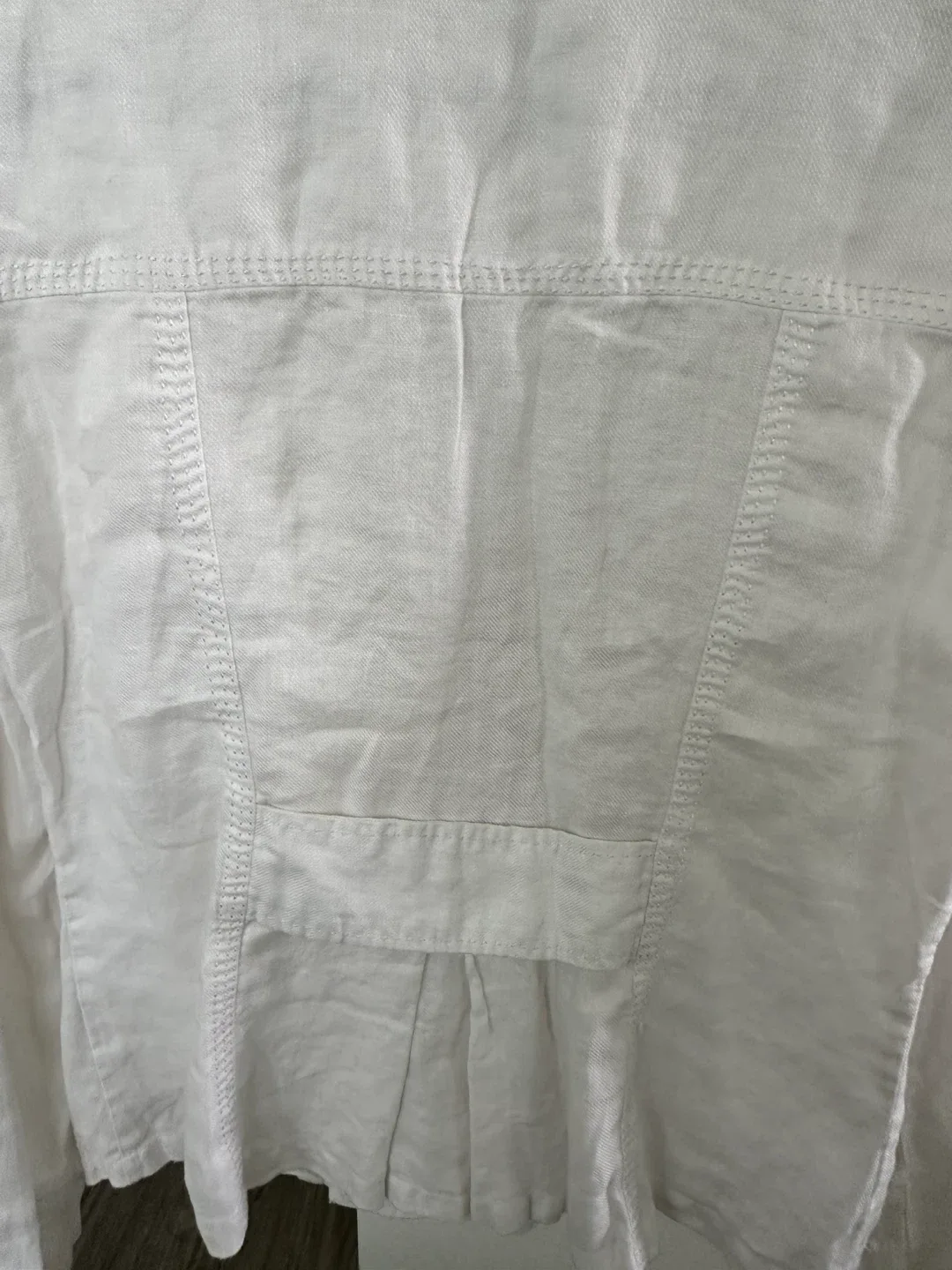 Tristan White Linen Jacket - Size M/M image indicator(2)