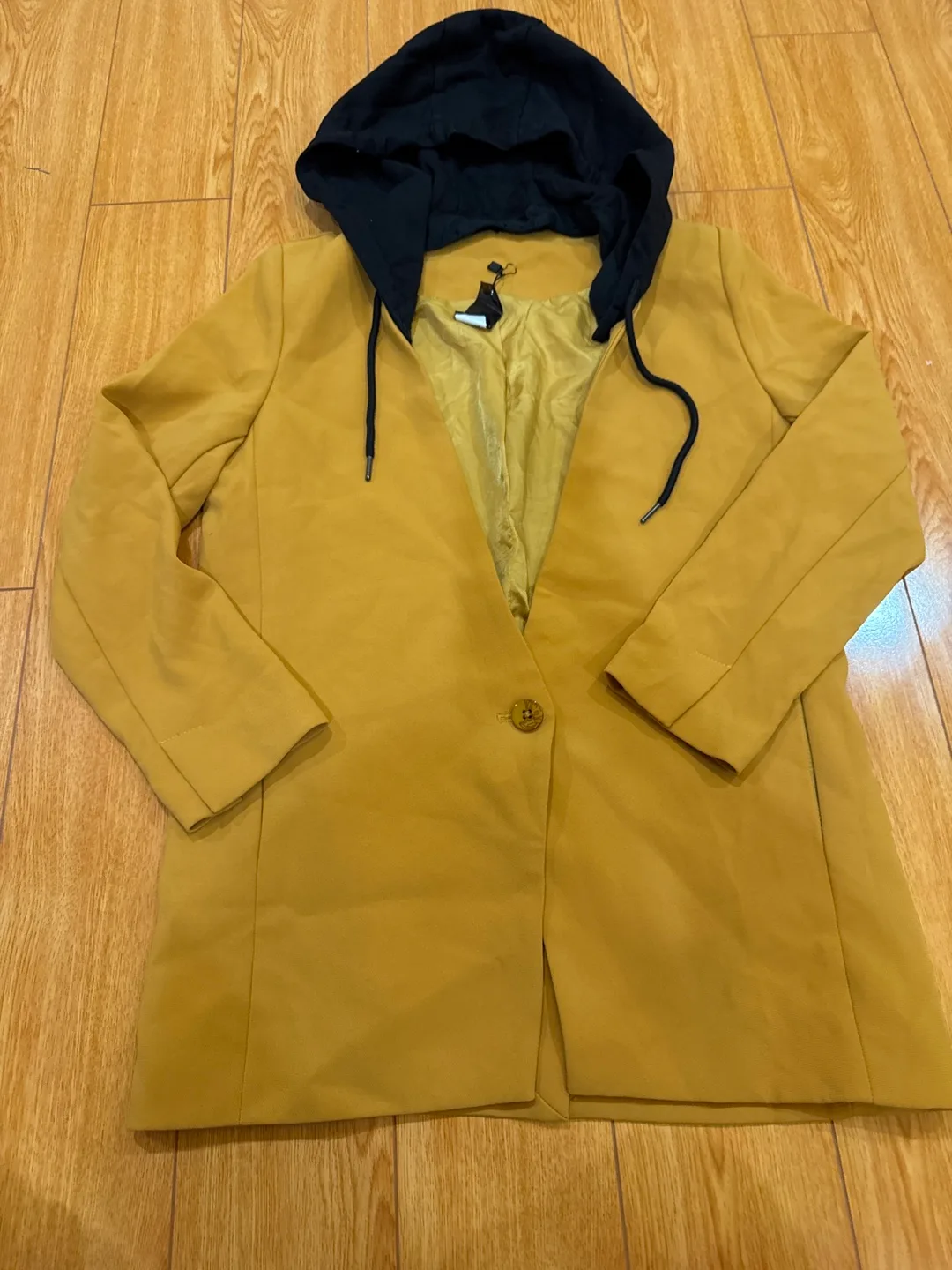 Do Not Disturb Me Hooded Blazer - Beige thumbnail