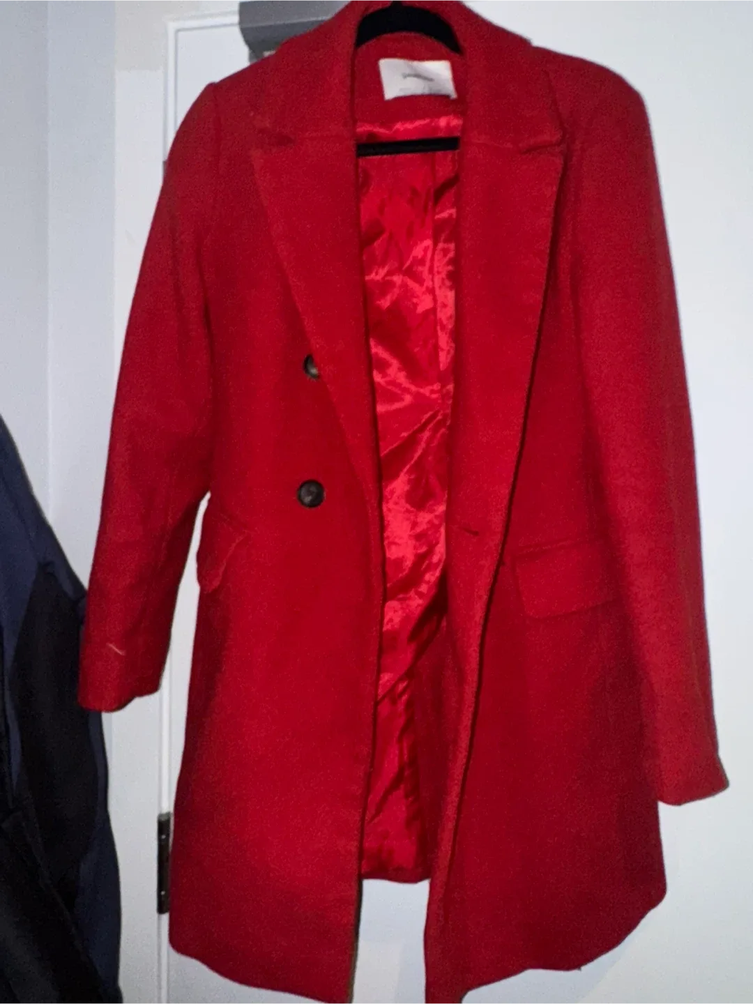 Stradivarius Red Coat - Size M thumbnail