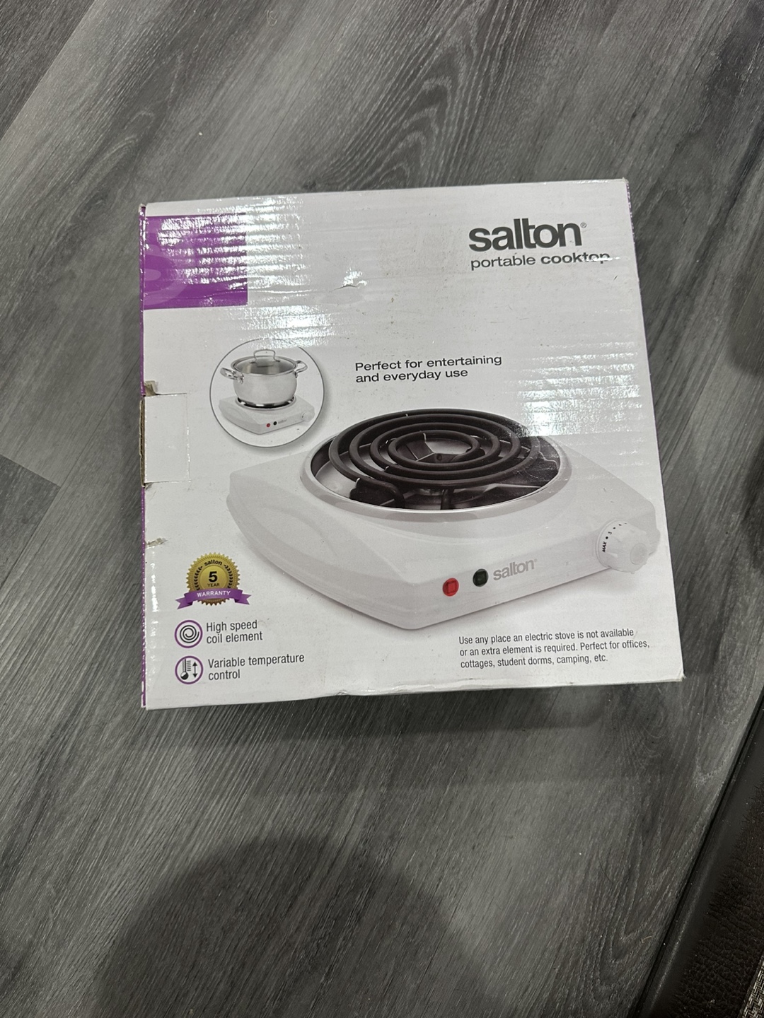 Salton Portable Cooktop - Perfect for Small Spaces!