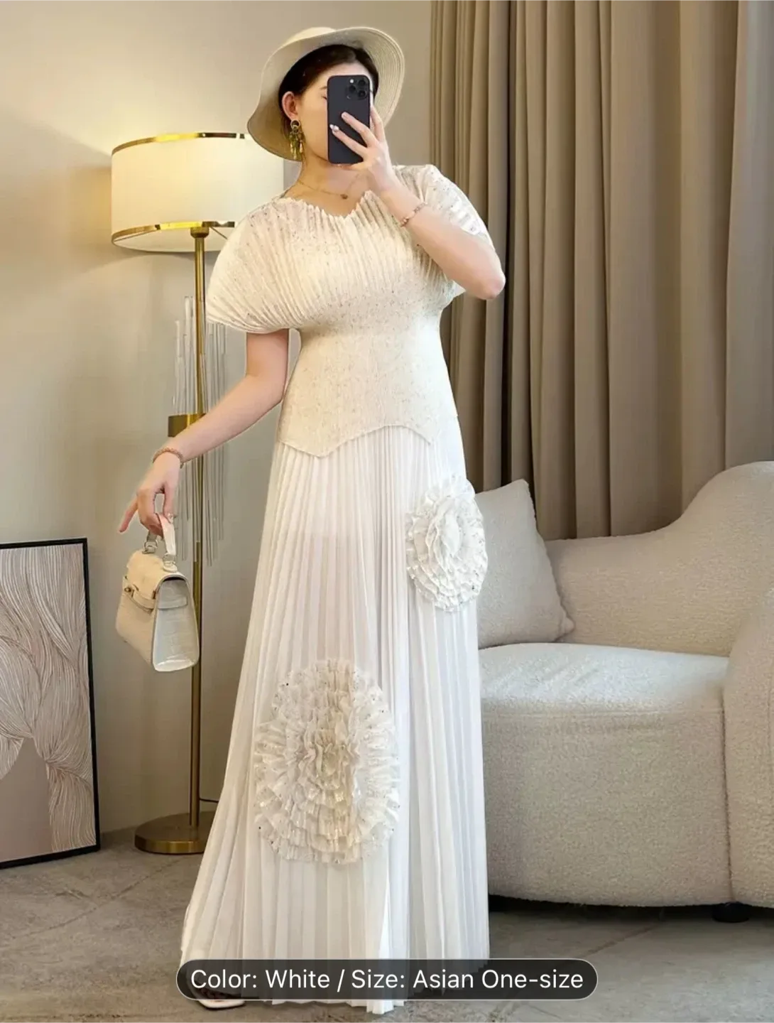 Elegant One-Size Dress - Matcha