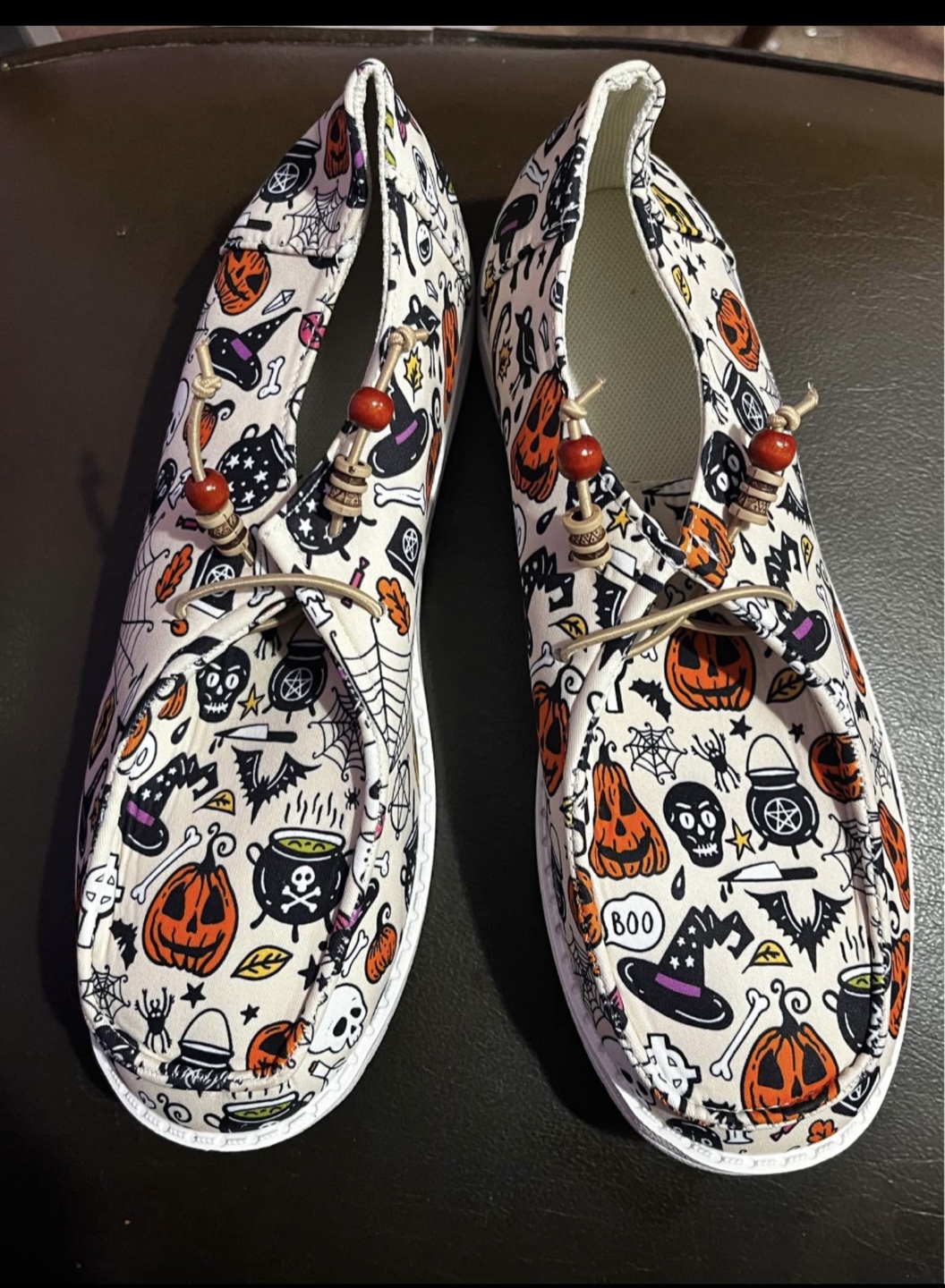 Halloween Print Slip-On Shoes - Size 41