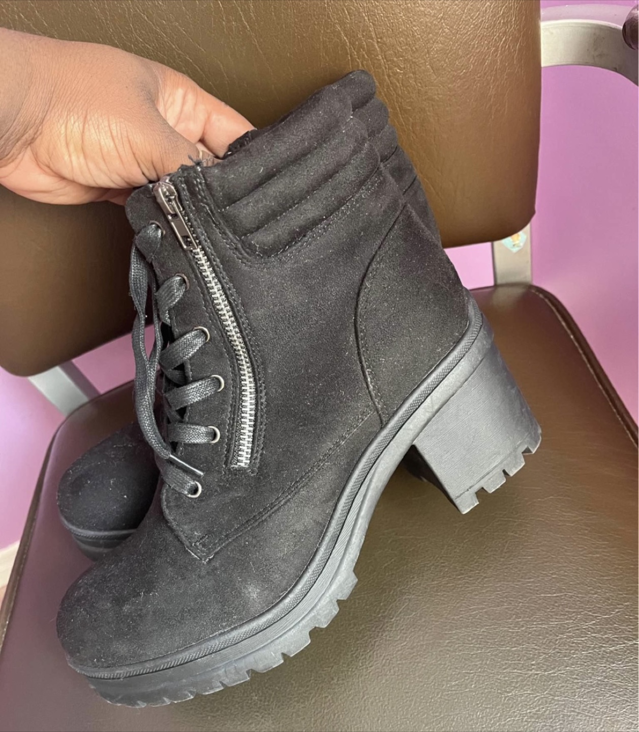 Black Ankle Boots - Size 10 - photo 2