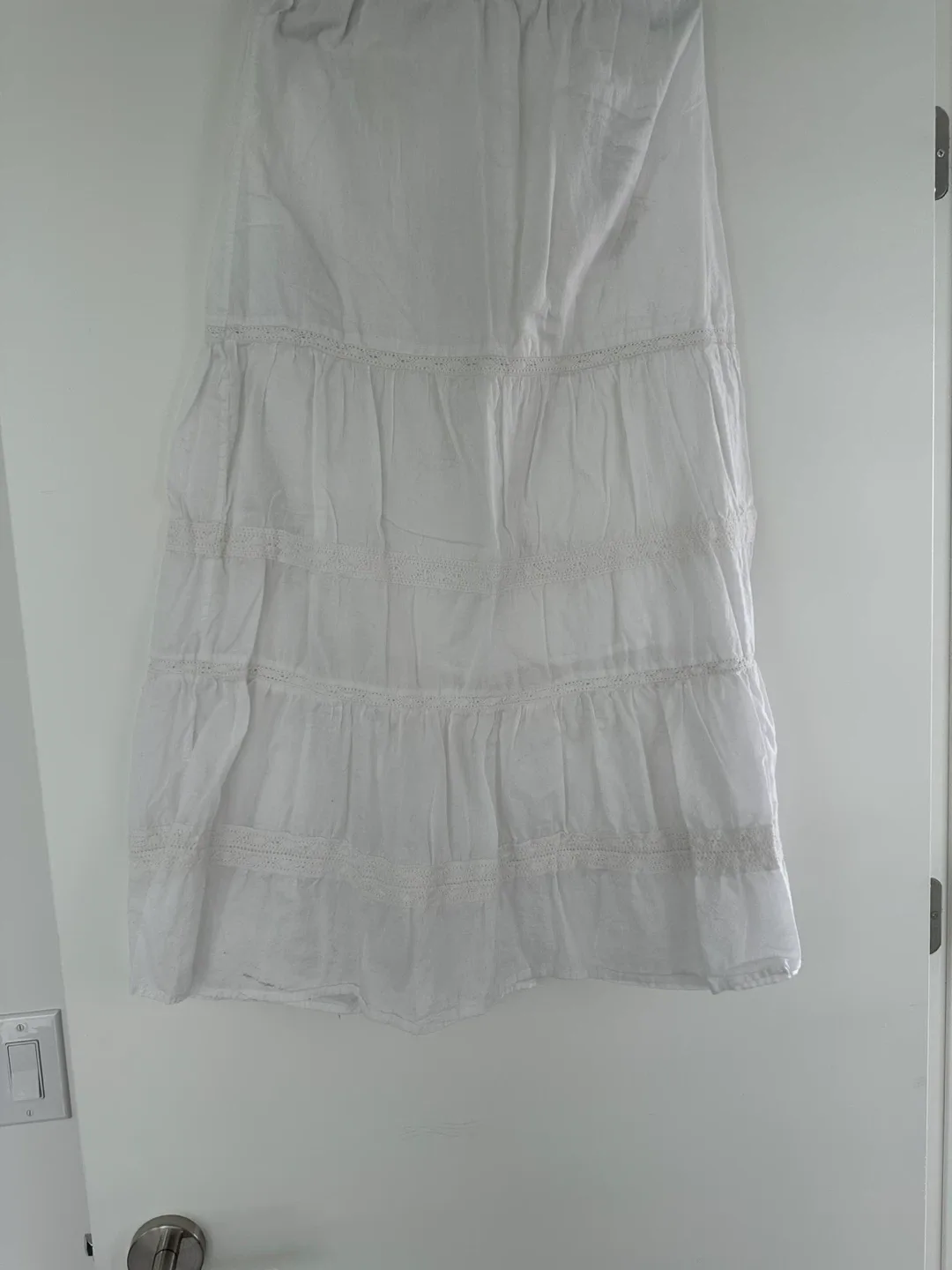 Springfield White Tiered Skirt - Size M thumbnail
