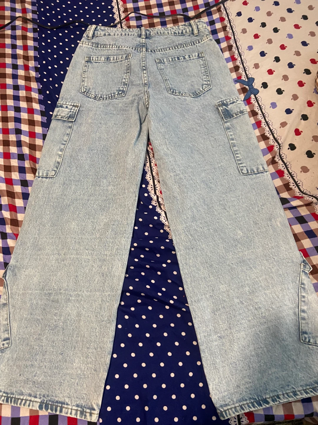 Light Blue Cargo Jeans - photo 2