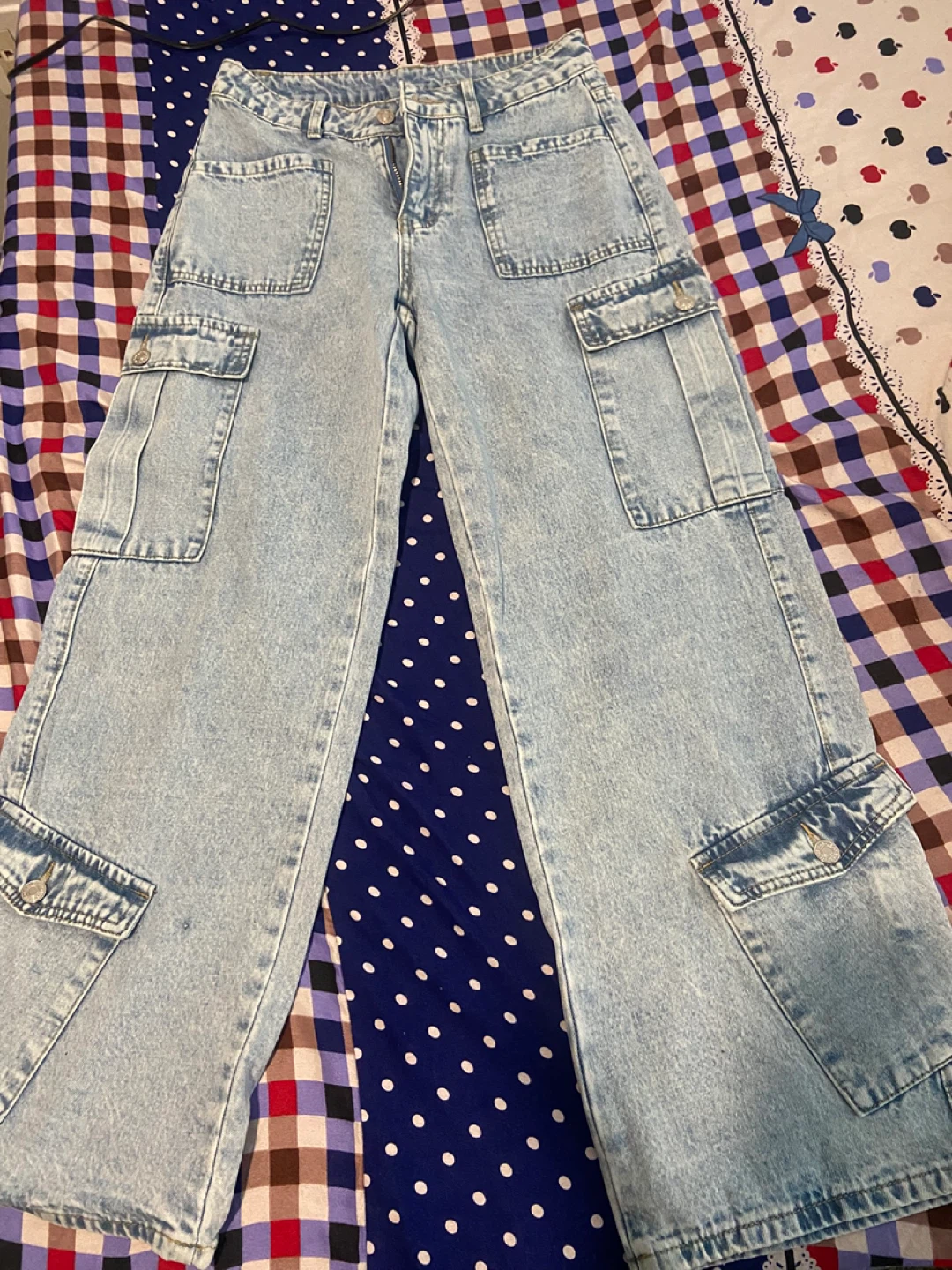 Light Blue Cargo Jeans - photo 3