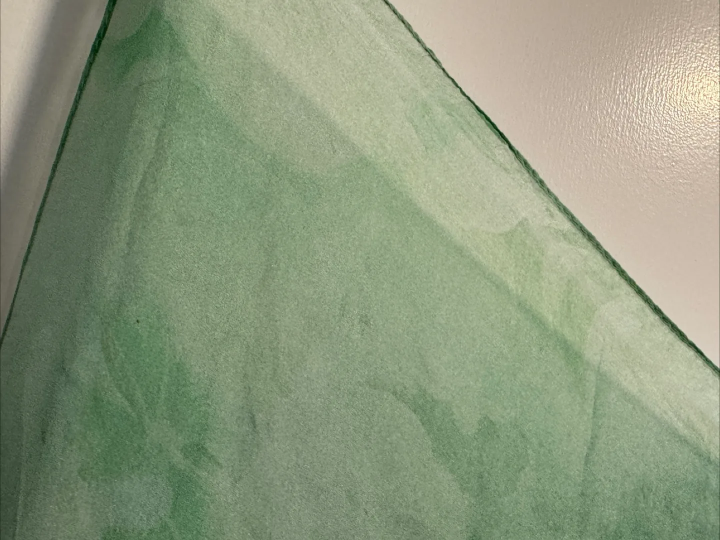 Silk floral  Scarf - Green & Pink image indicator(3)