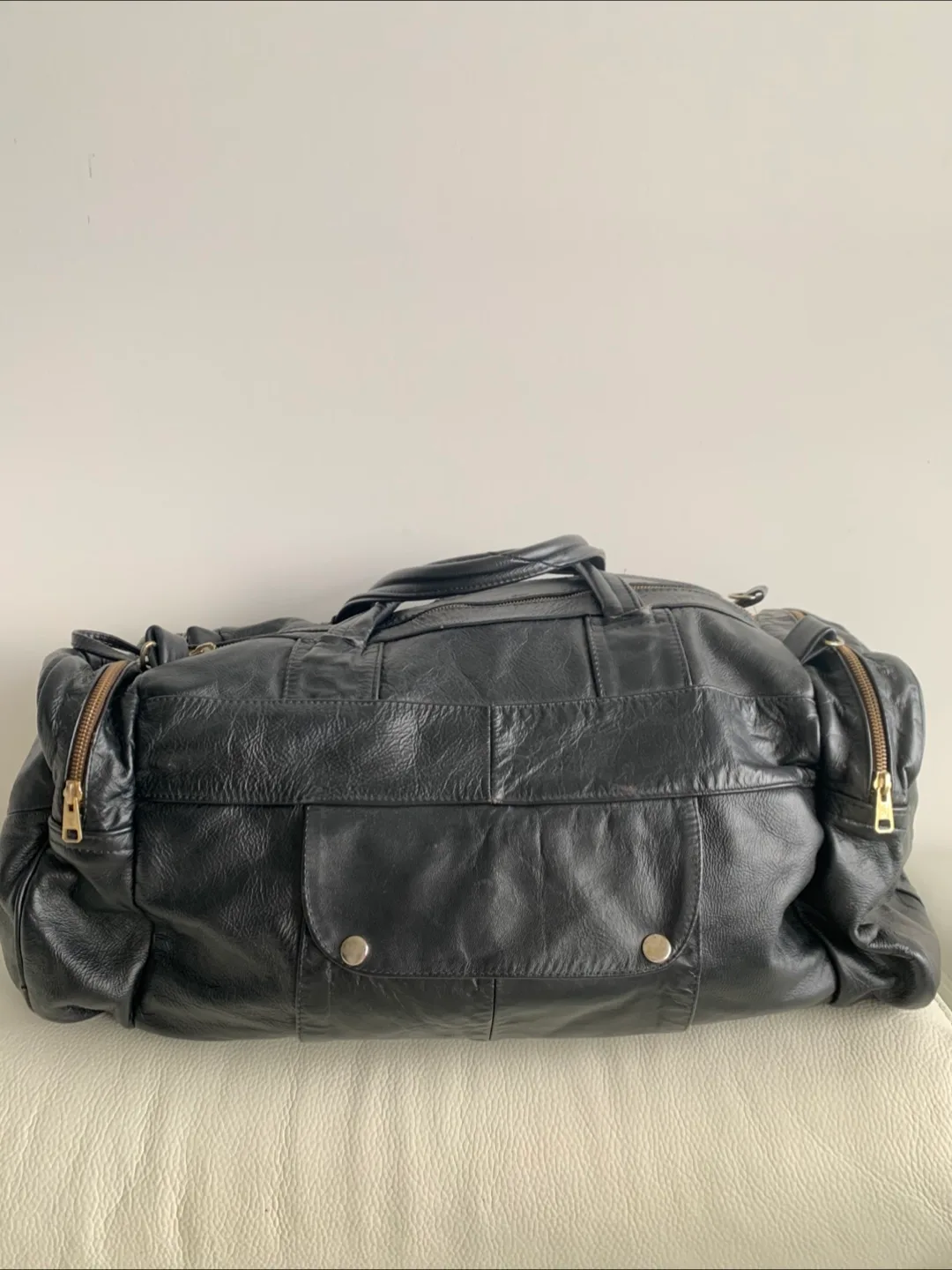Vintage Leather Duffle Bag thumbnail