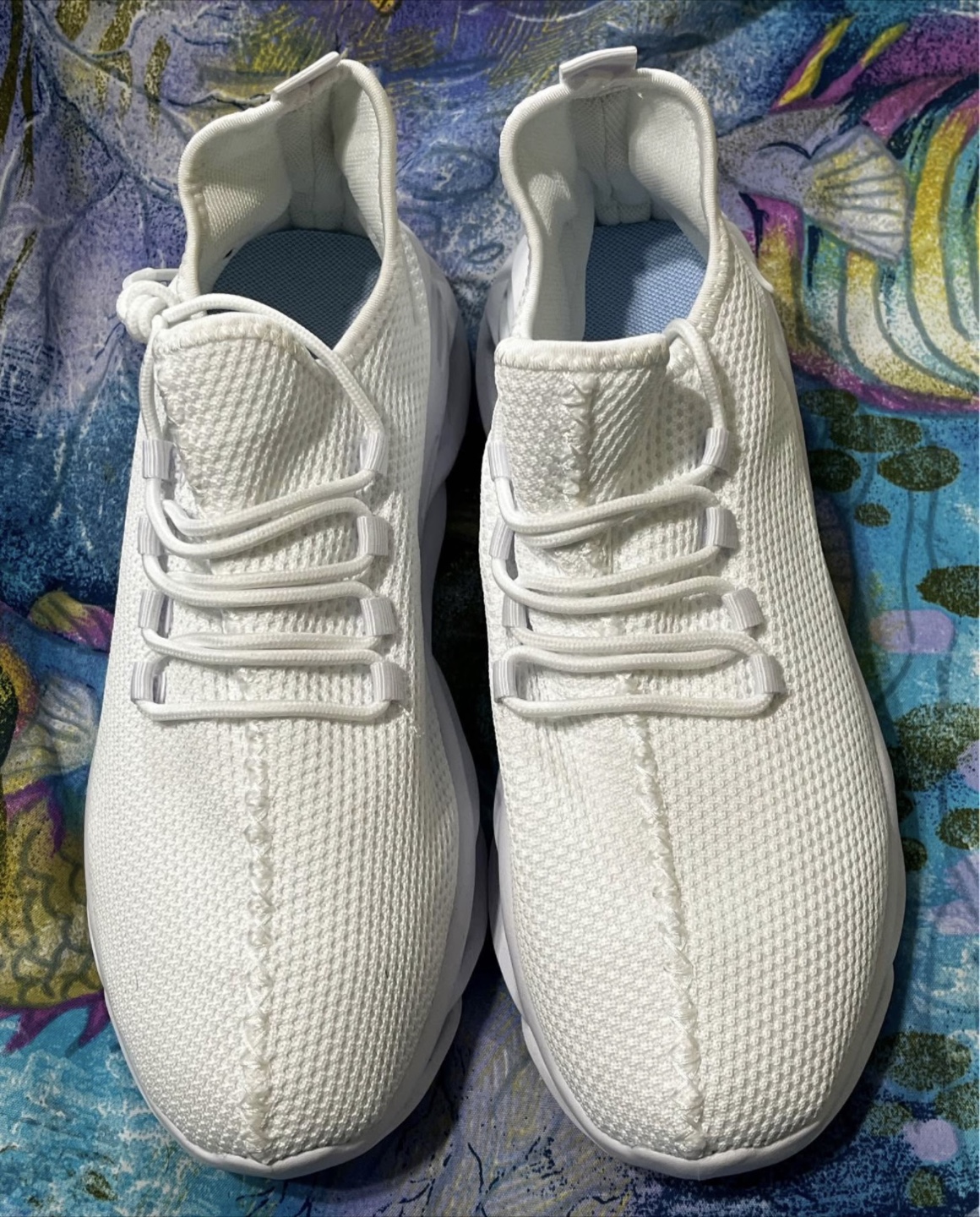 White Fashion Sneakers - Size 10.5