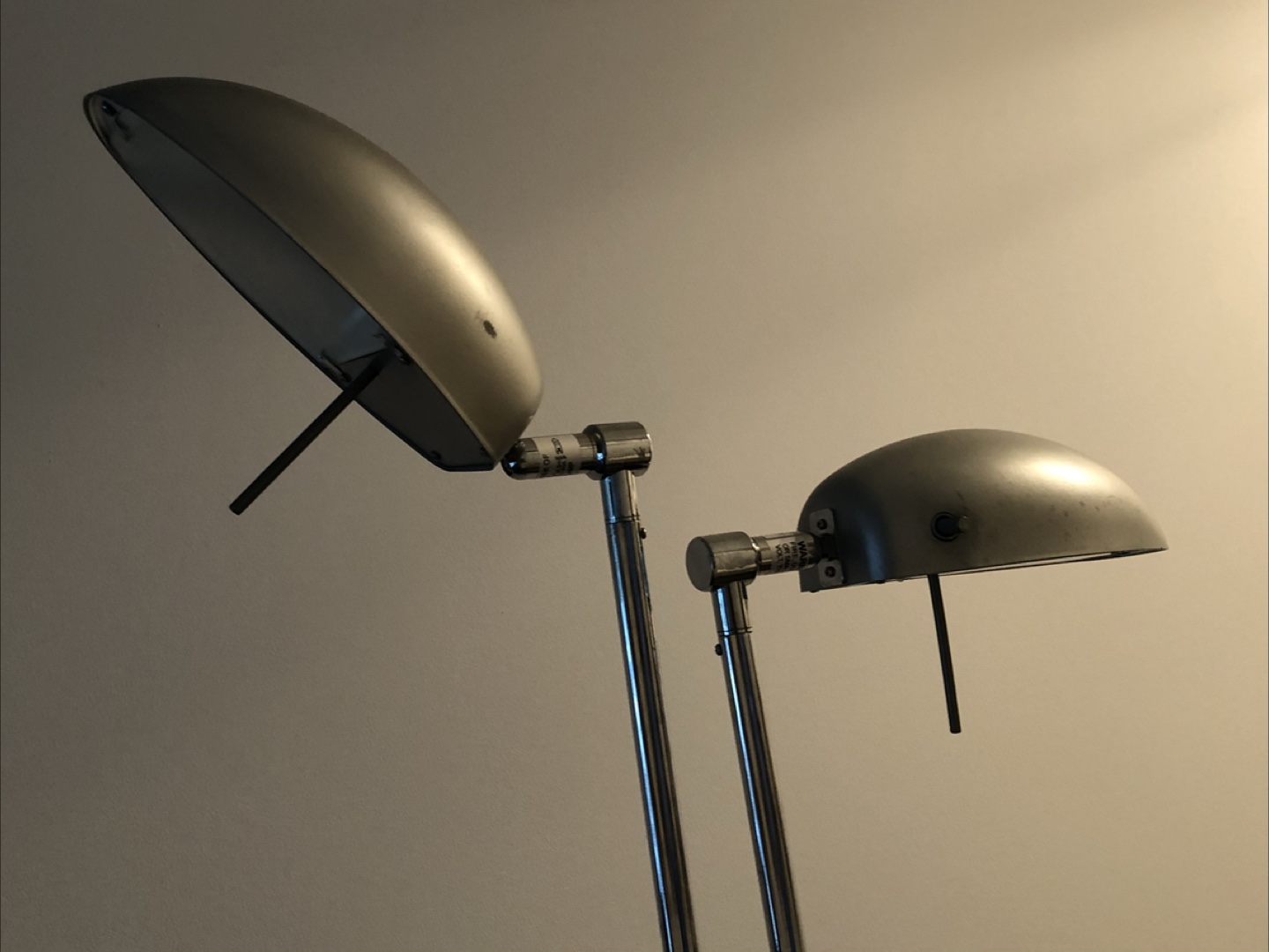 IKEA Silver Adjustable Double Head Floor Lamp - photo 5