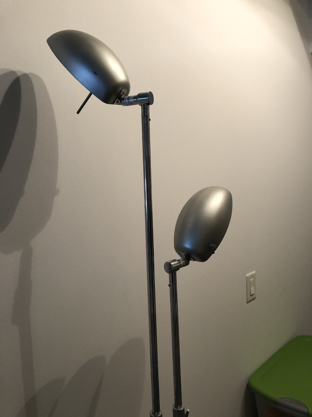 IKEA Silver Adjustable Double Head Floor Lamp - photo 2