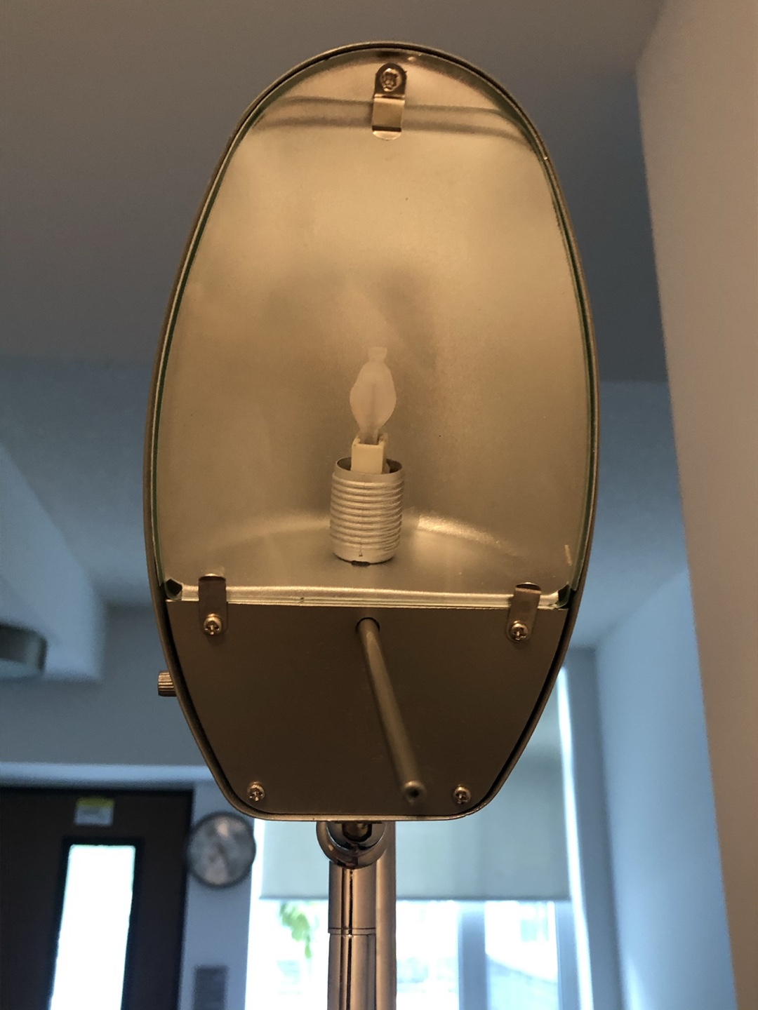IKEA Silver Adjustable Double Head Floor Lamp - photo 3
