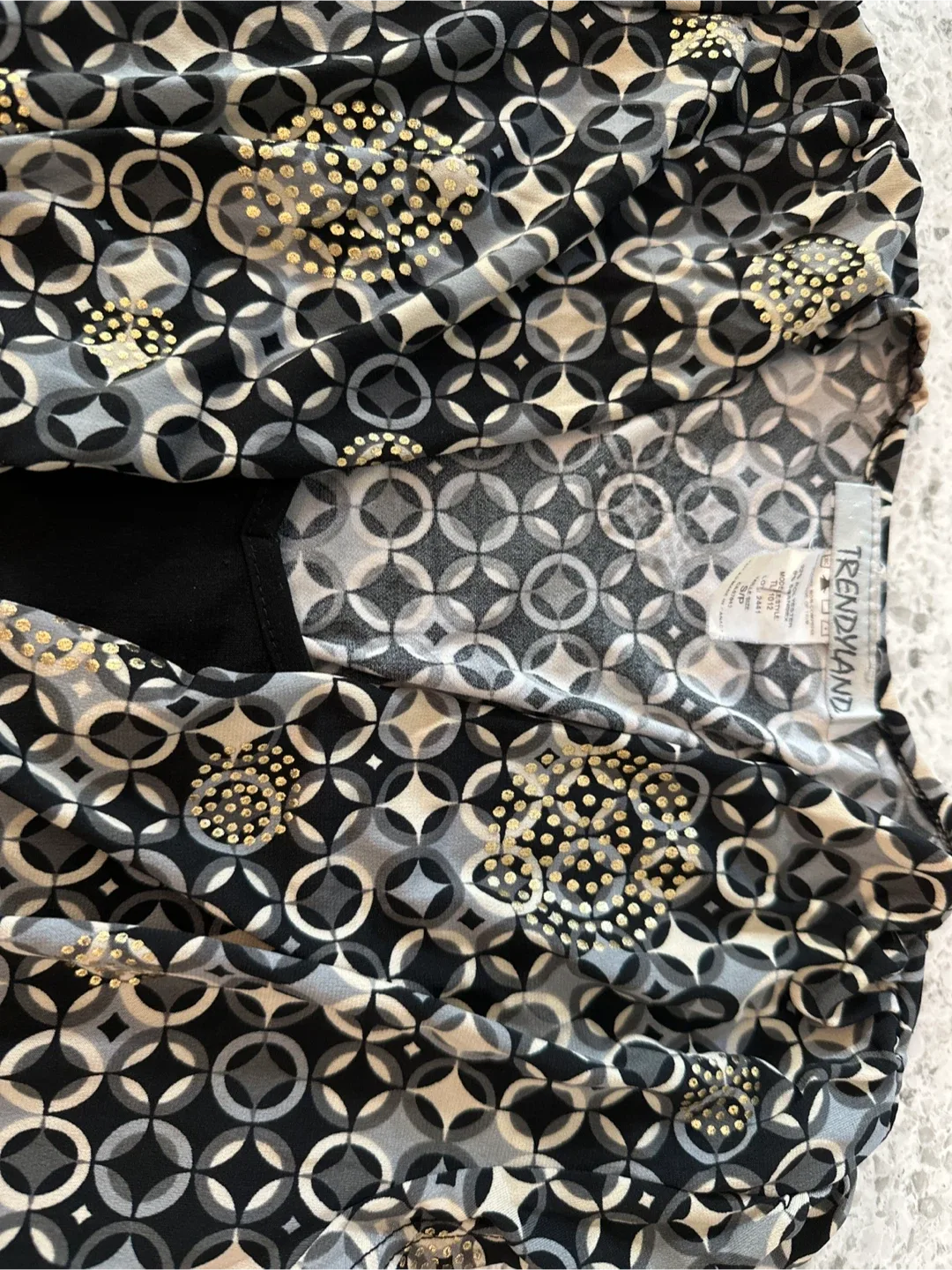 Women’s Blouse - Golden, Black, Grey, Size M image indicator(2)