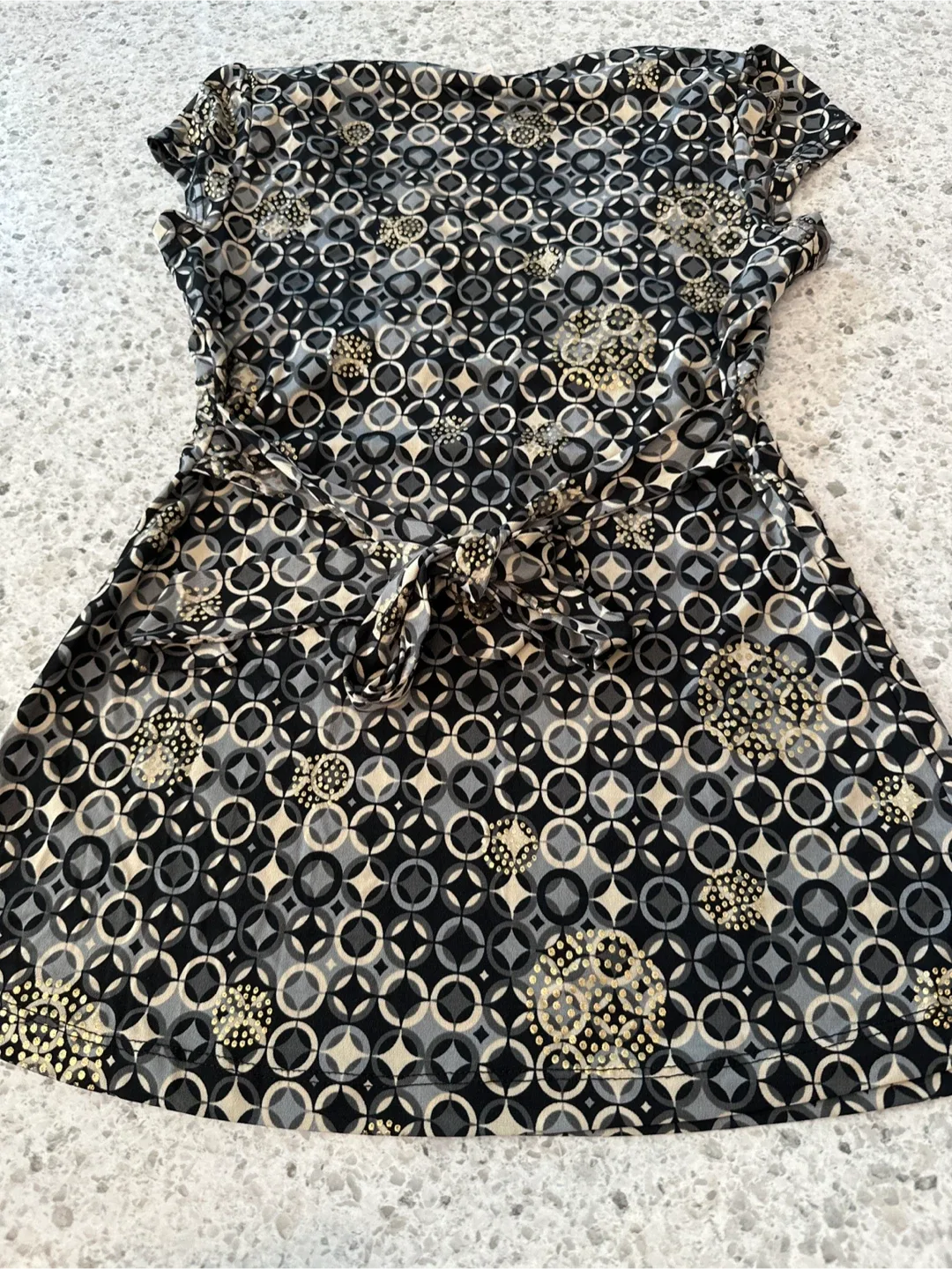 Women’s Blouse - Golden, Black, Grey, Size M image indicator(3)