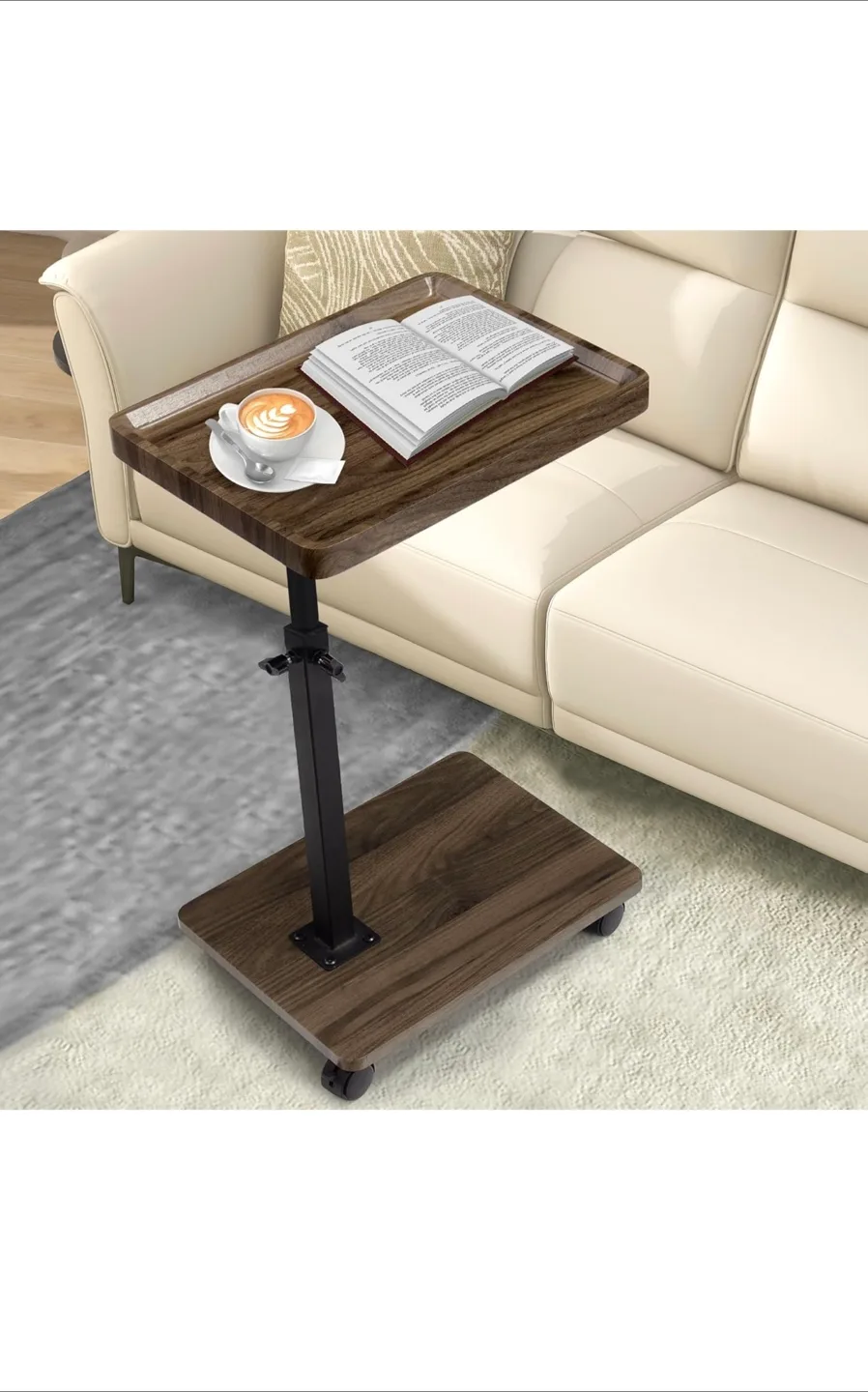 Brand New! 360° Swivel Side Table with Wheels thumbnail