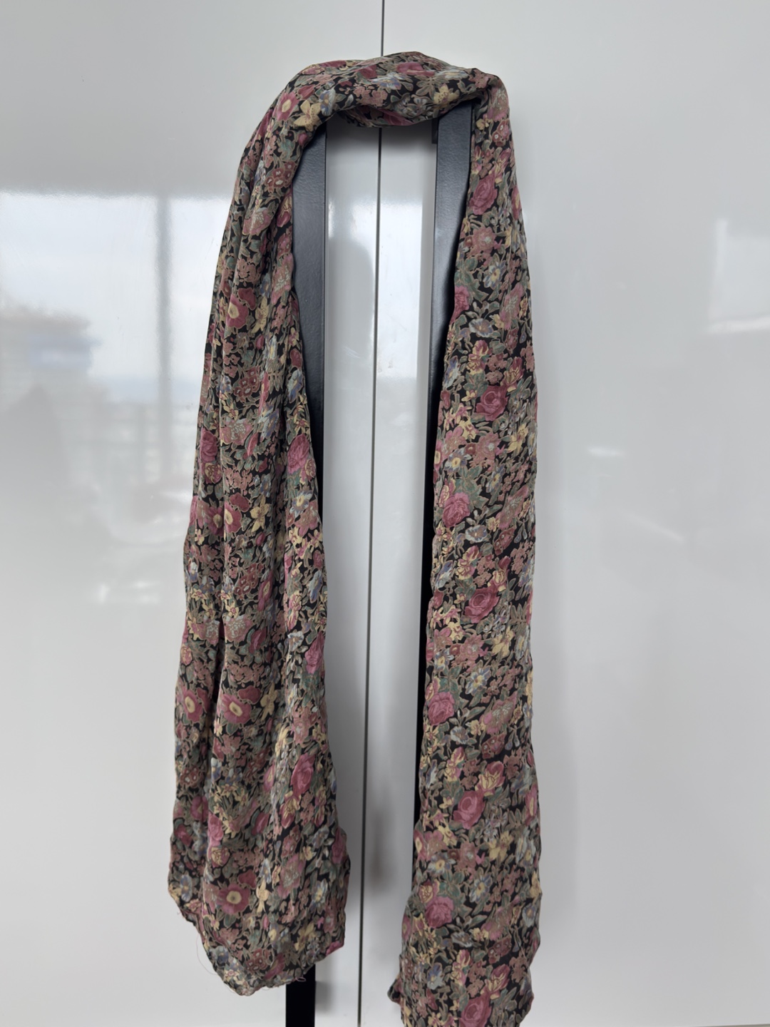 silk double layer Floral Print Scarf - photo 2